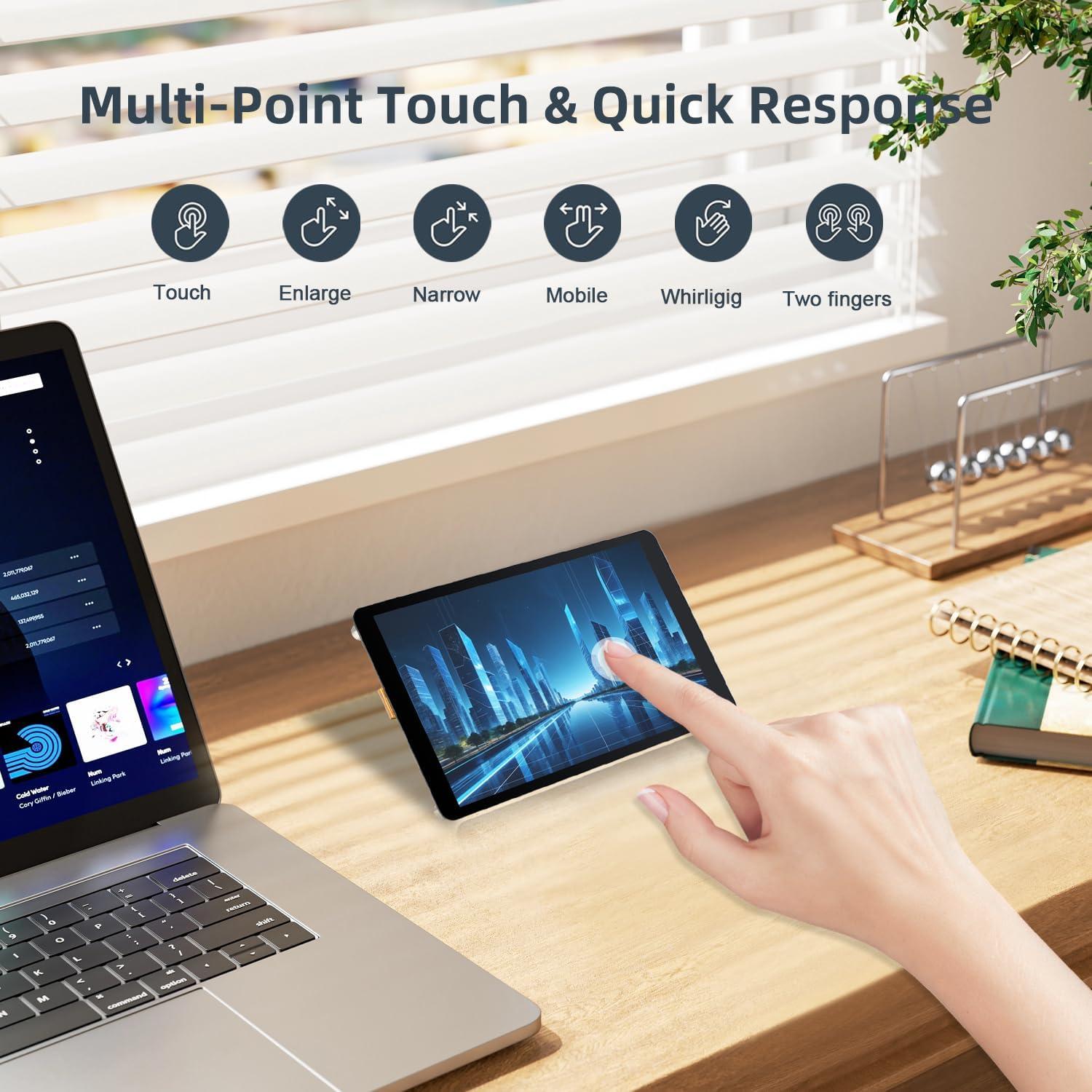 Monitor Táctil 5.5" Wisecoco LCD 1920x1080 para Raspberry Pi