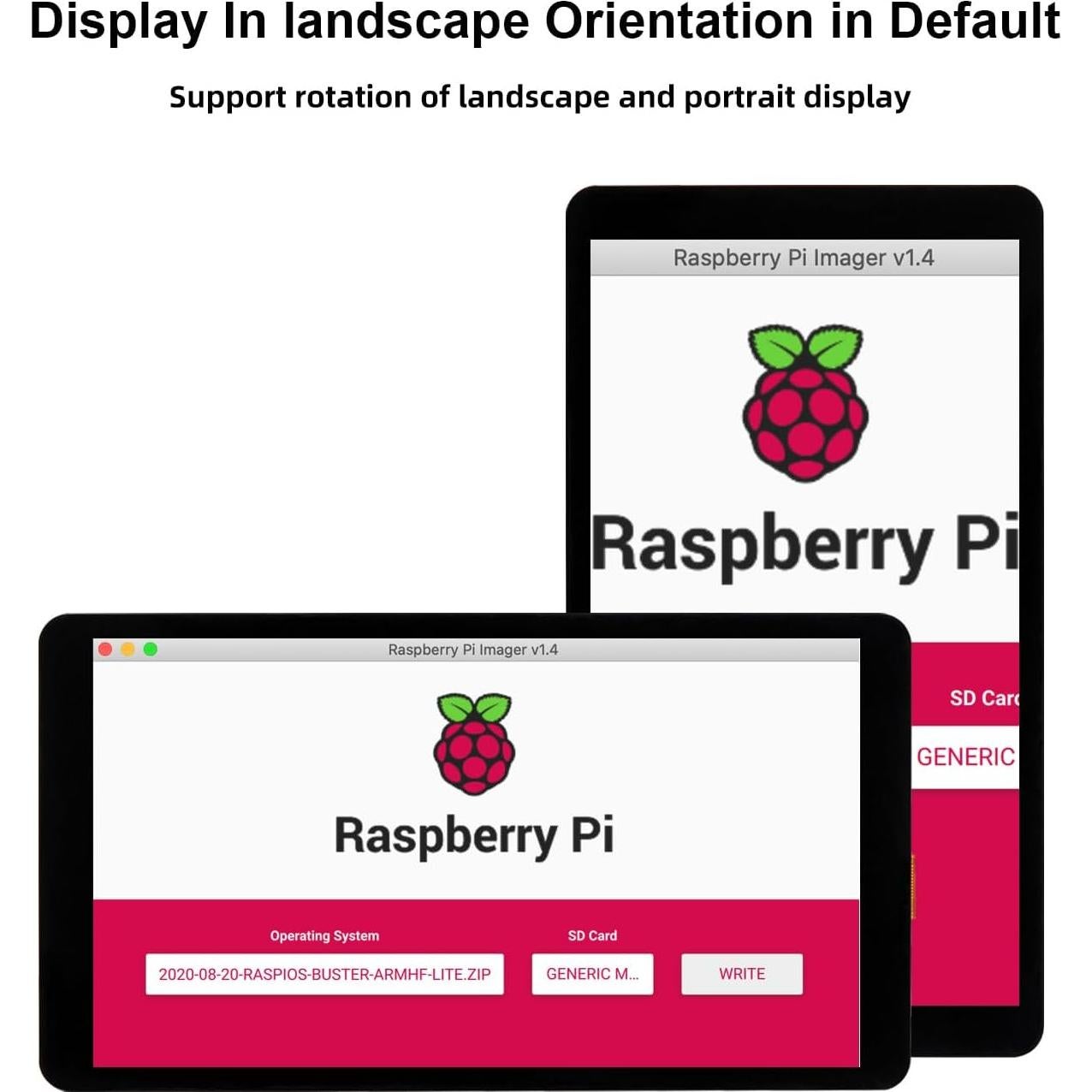 Monitor Táctil 5.5" Wisecoco LCD 1920x1080 para Raspberry Pi