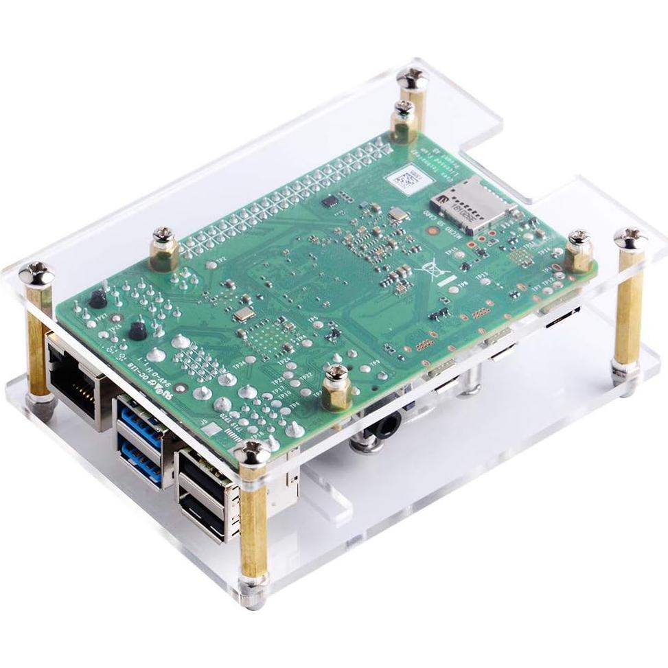 Caja Acrílica GeeekPi para Raspberry Pi 4B y 3B+ con Ventilador