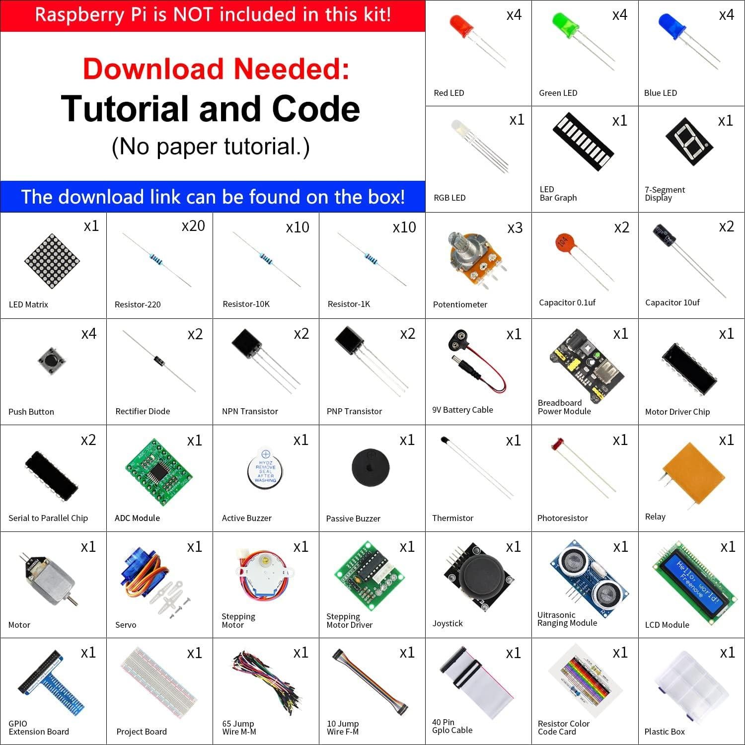 Kit de Inicio Ultrasonido FREENOVE para Raspberry Pi 5/4/3B+