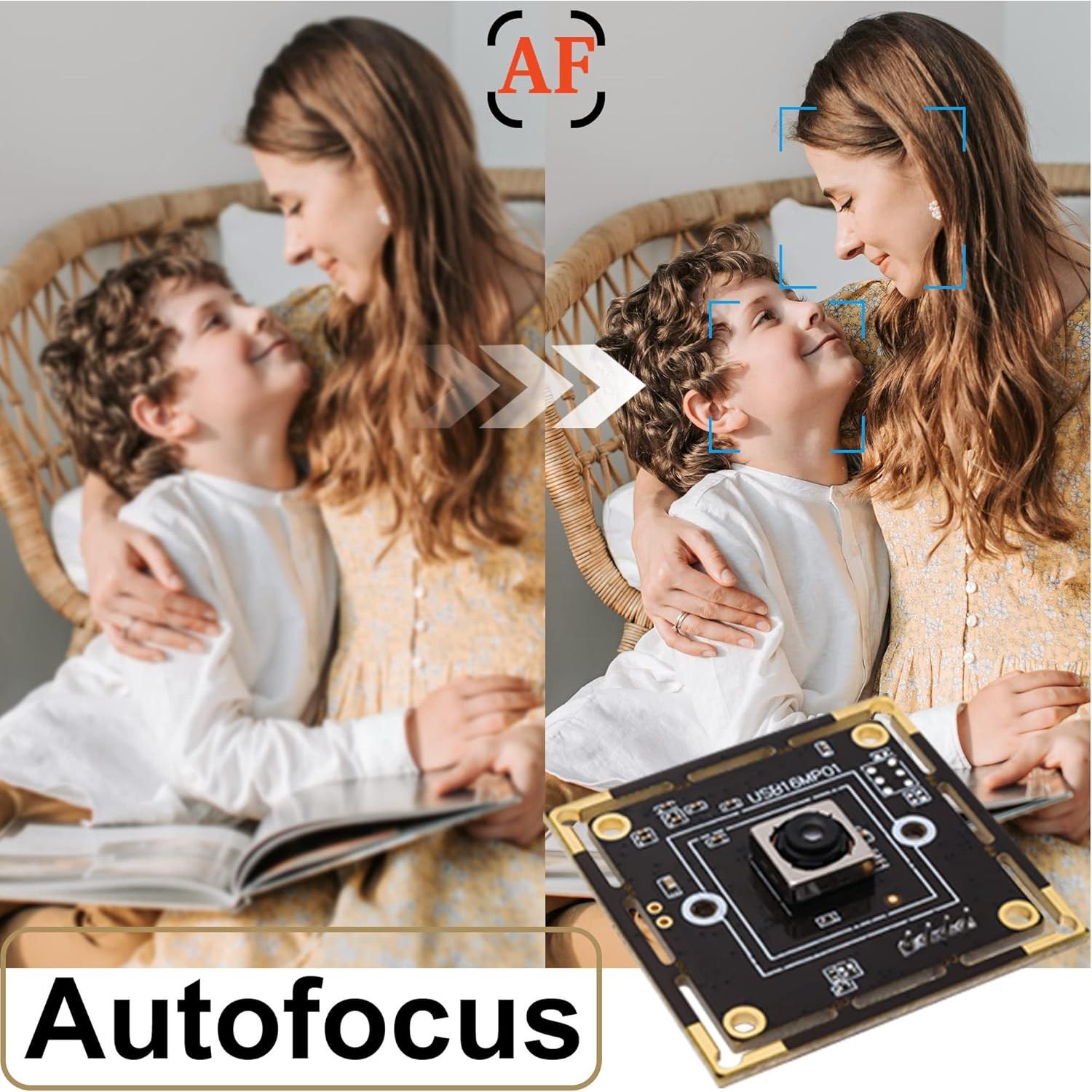 Módulo de Cámara USB Autofocus SVPRO 16MP para Raspberry Pi