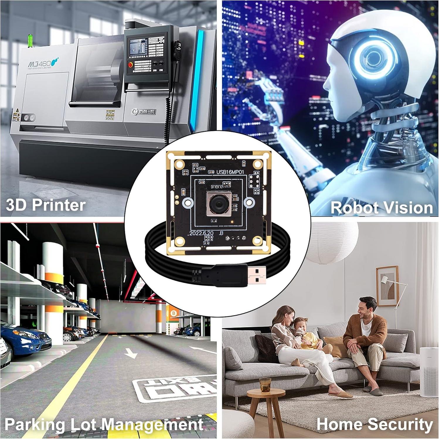 Módulo de Cámara USB Autofocus SVPRO 16MP para Raspberry Pi