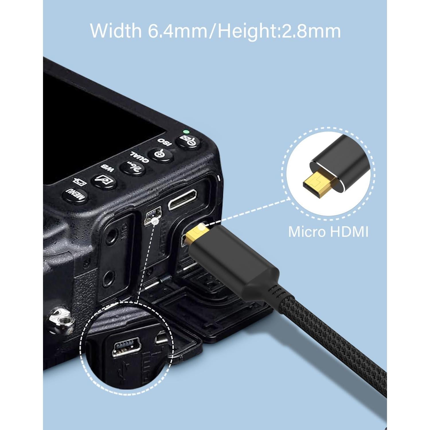 Cable Micro HDMI a DisplayPort 1m KOMGIKL 4K@60Hz