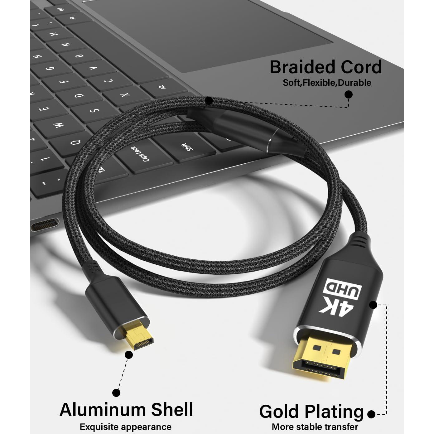 Cable Micro HDMI a DisplayPort 1m KOMGIKL 4K@60Hz