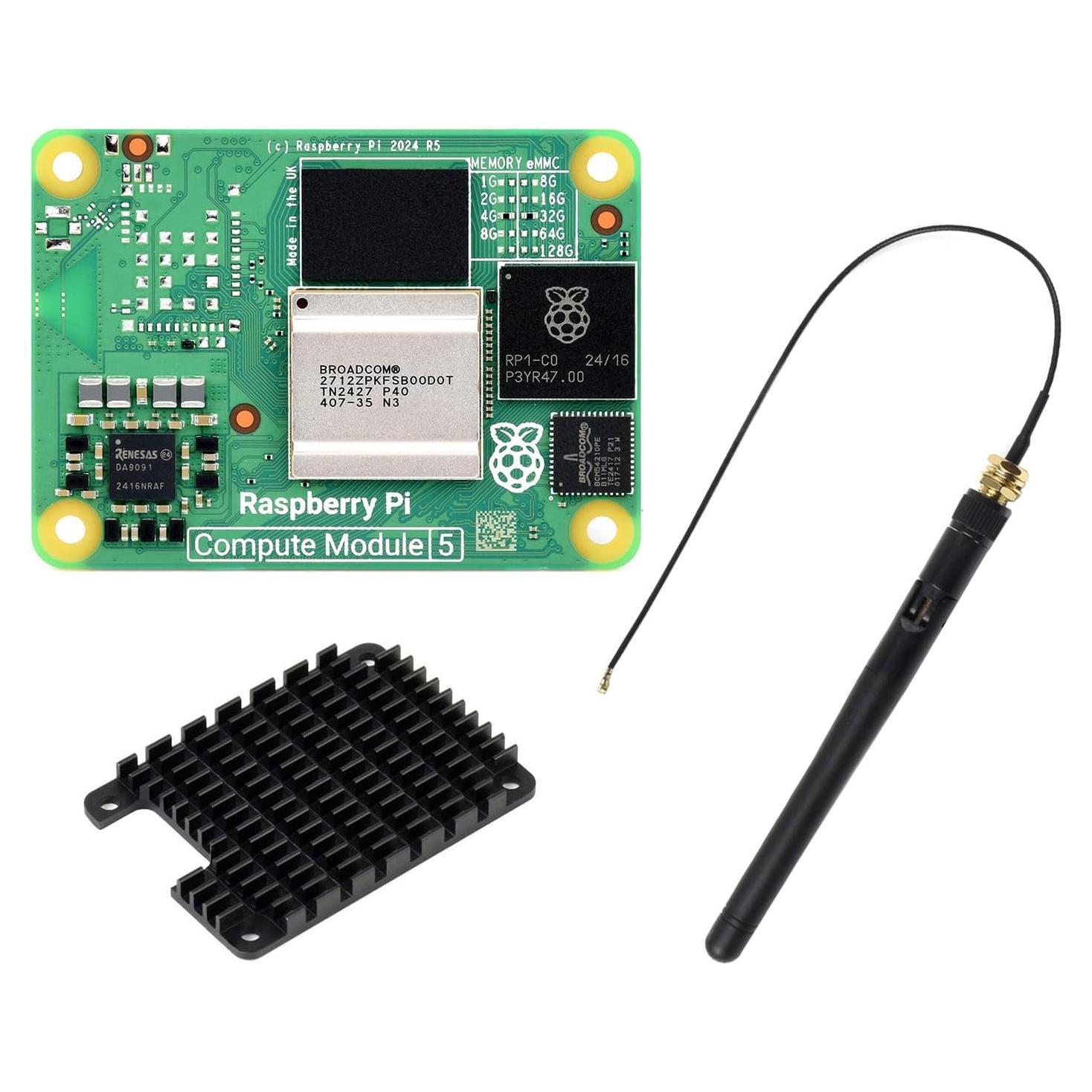 Módulo de Computación Waveshare CM5 Raspberry Pi 4GB RAM 32GB eMMC