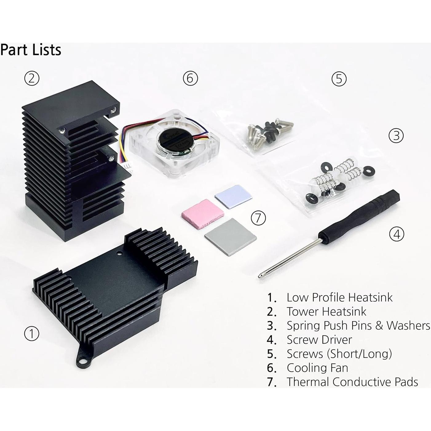 Enfriador Doble Modo ElectroCookie para Raspberry Pi 5 con LED RGB