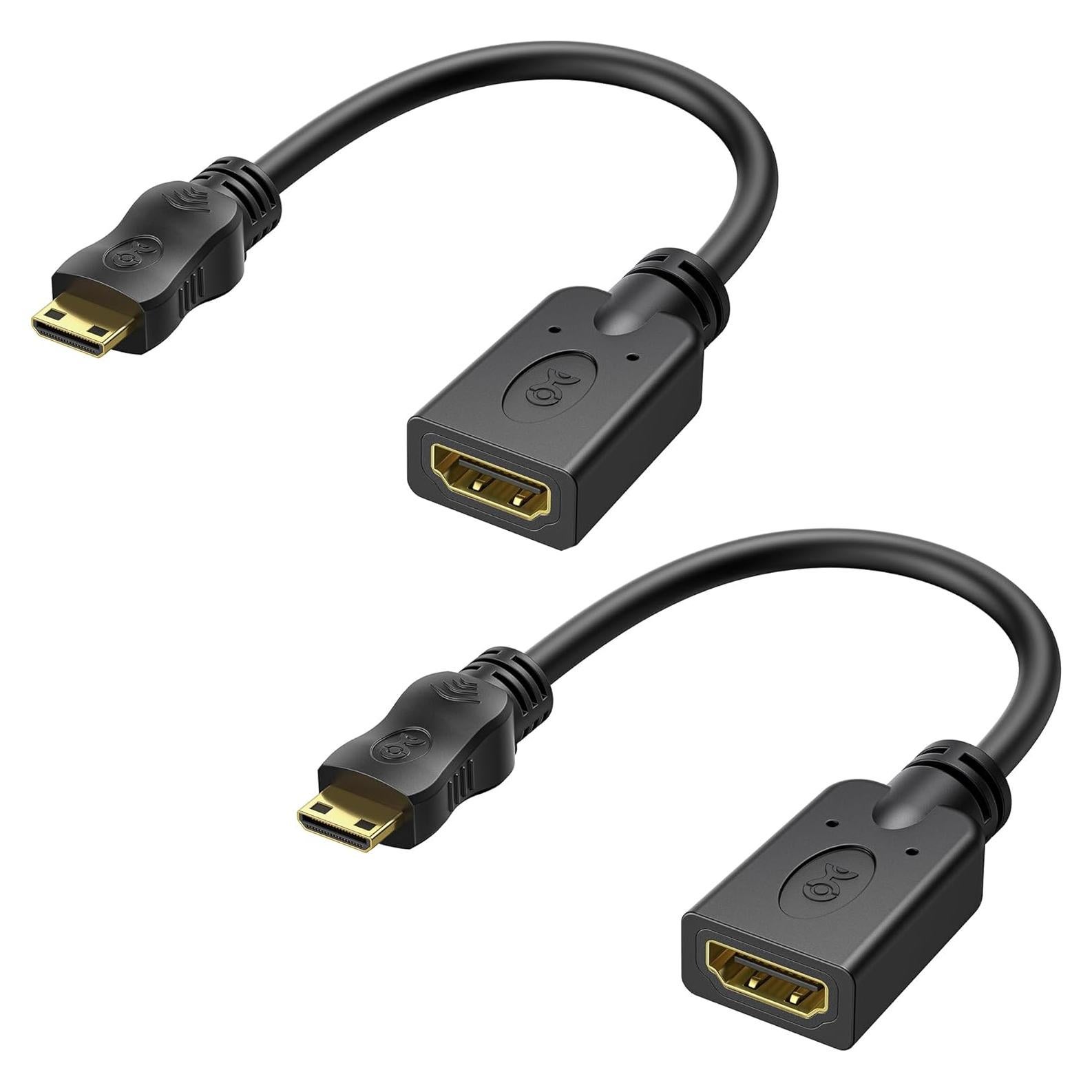 Adaptador Mini HDMI a HDMI Cable Matters 2-Pack 4K 15.24 cm