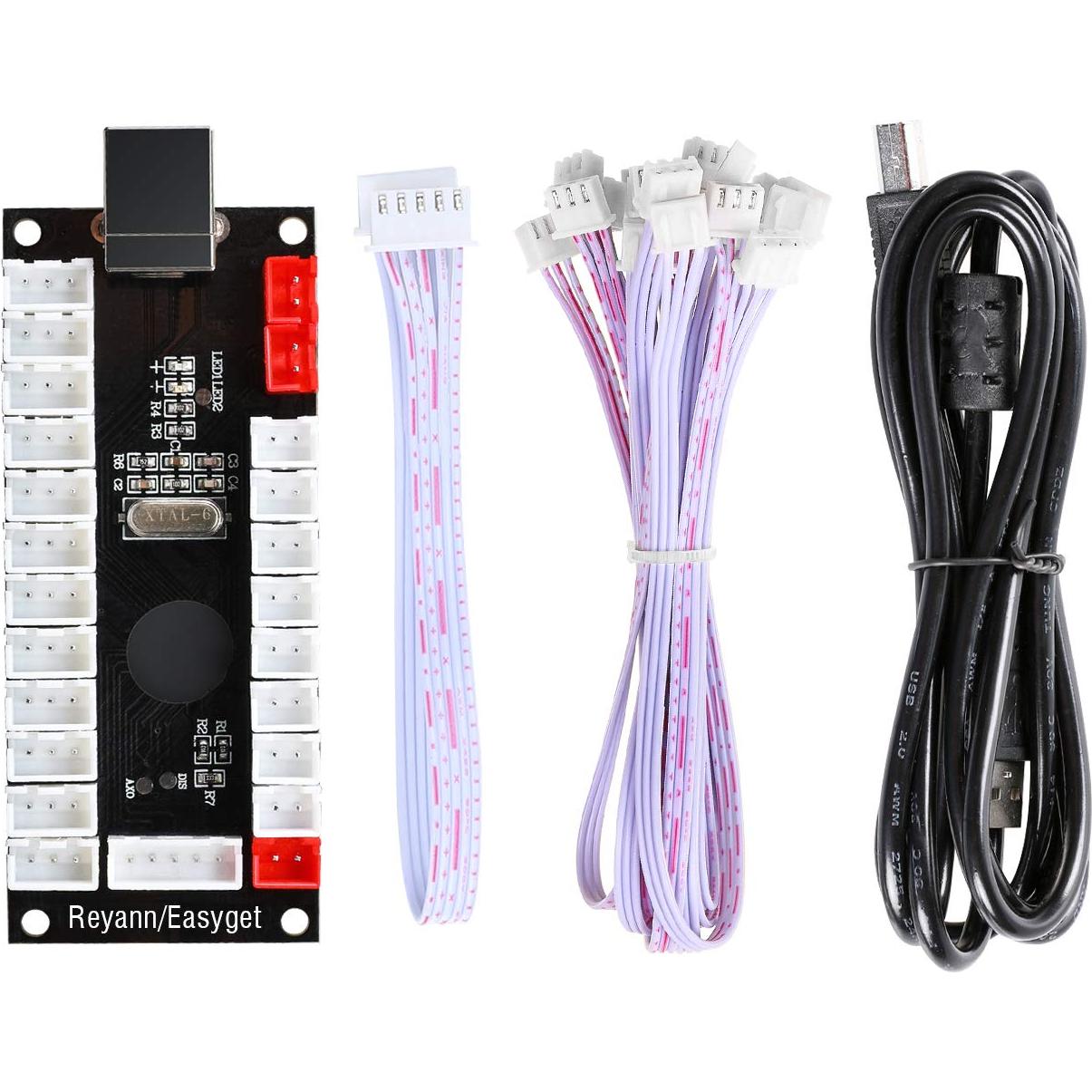 Kit Arcade DIY LED 2 Jugadores Easyget con Joystick y Botones