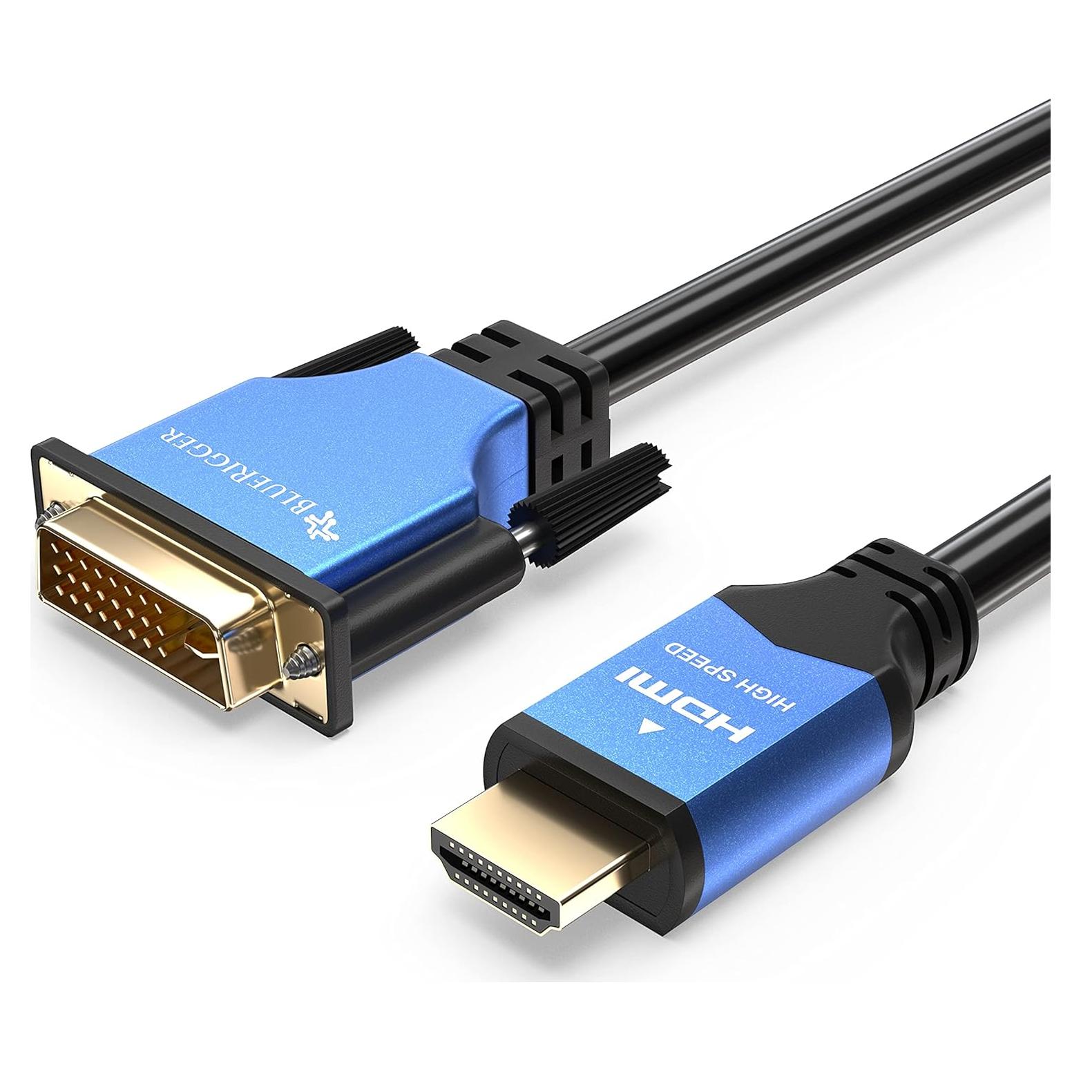 Cable HDMI a DVI BlueRigger 3.05m Alta Velocidad Macho a Macho