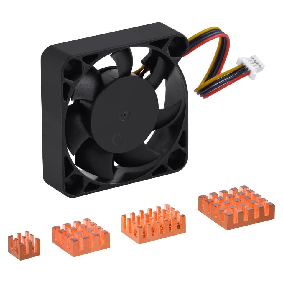 Ventilador Ajustable GeeekPi 40mm con Disipadores de Cobre para Raspberry Pi 5