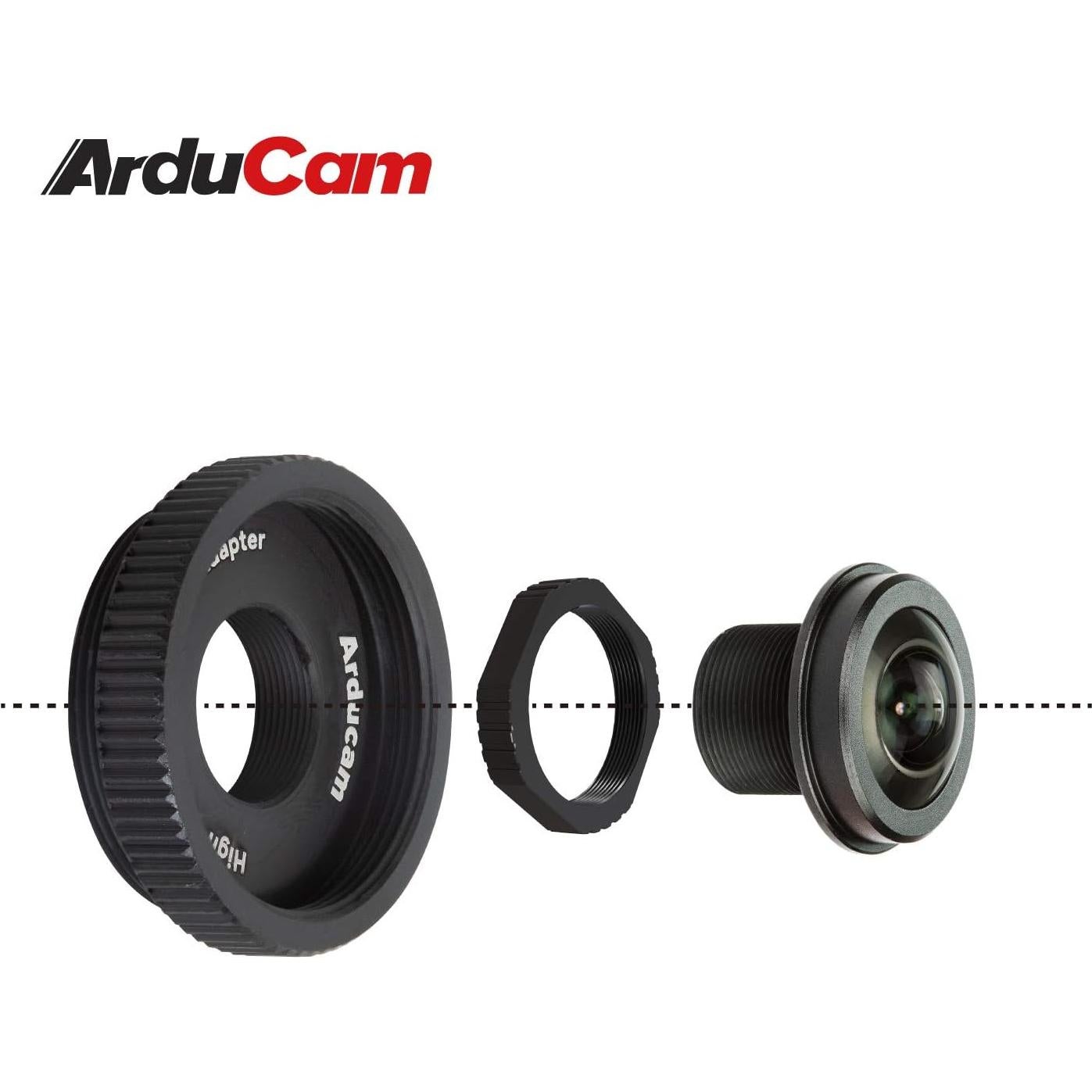 Paquete Lente Fisheye M12 180° para Cámara HQ Raspberry Pi