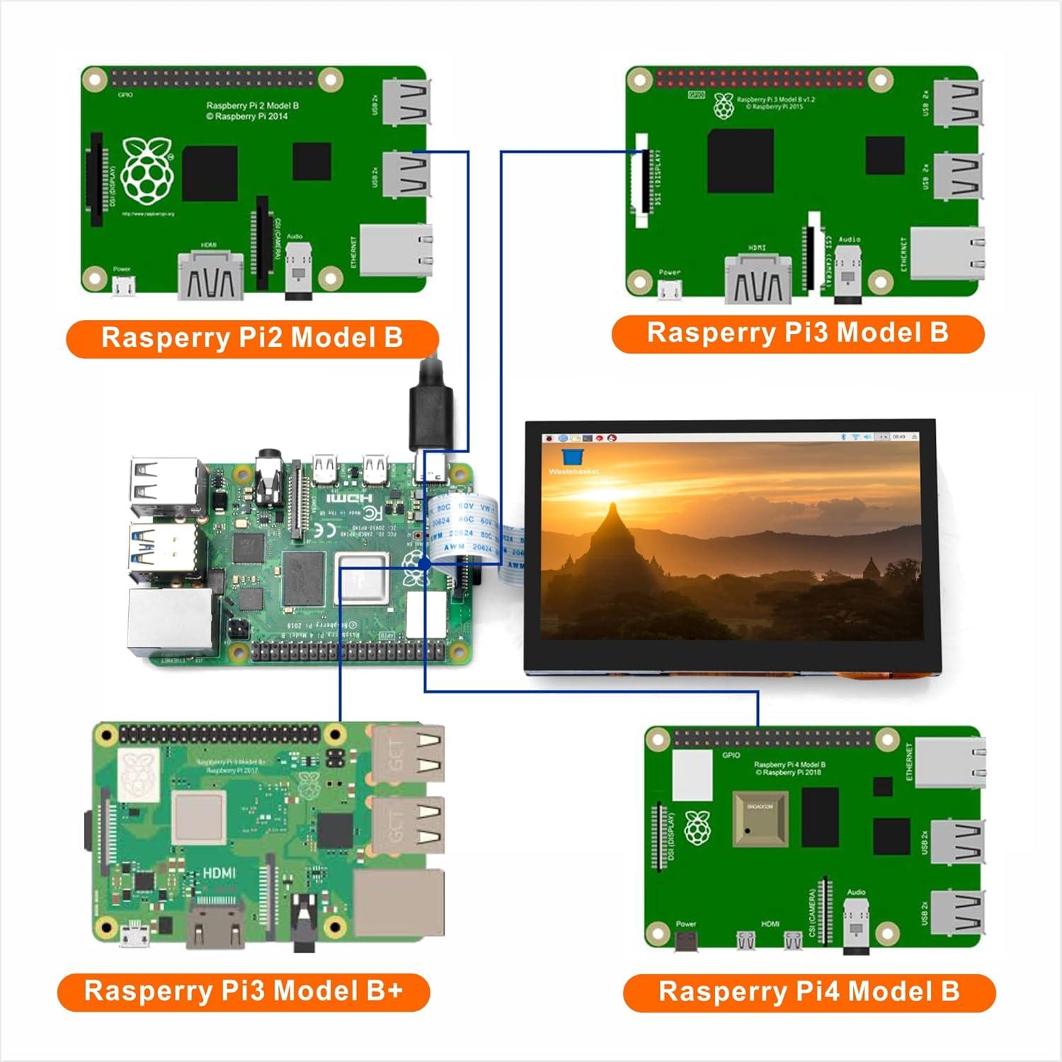 Pantalla Táctil Capacitiva OSOYOO 4.3" DSI 800x480 para Raspberry Pi