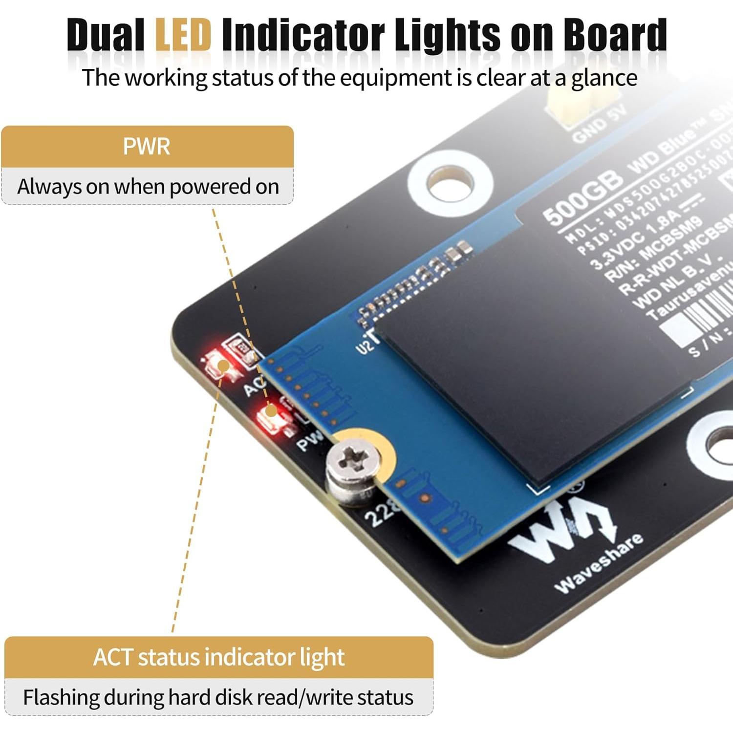 Adaptador PCIe a M.2 NVMe FancyWhoop para Raspberry Pi 5