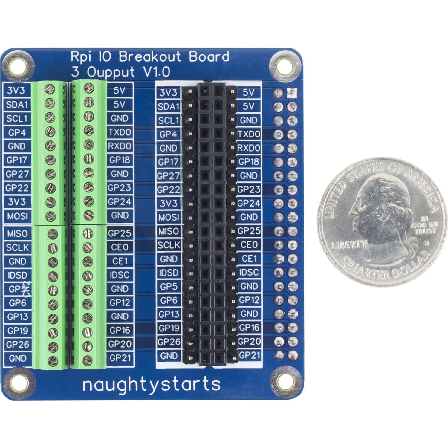 Placa de Expansión GPIO naughtystarts para Raspberry Pi 5/4B/3B+