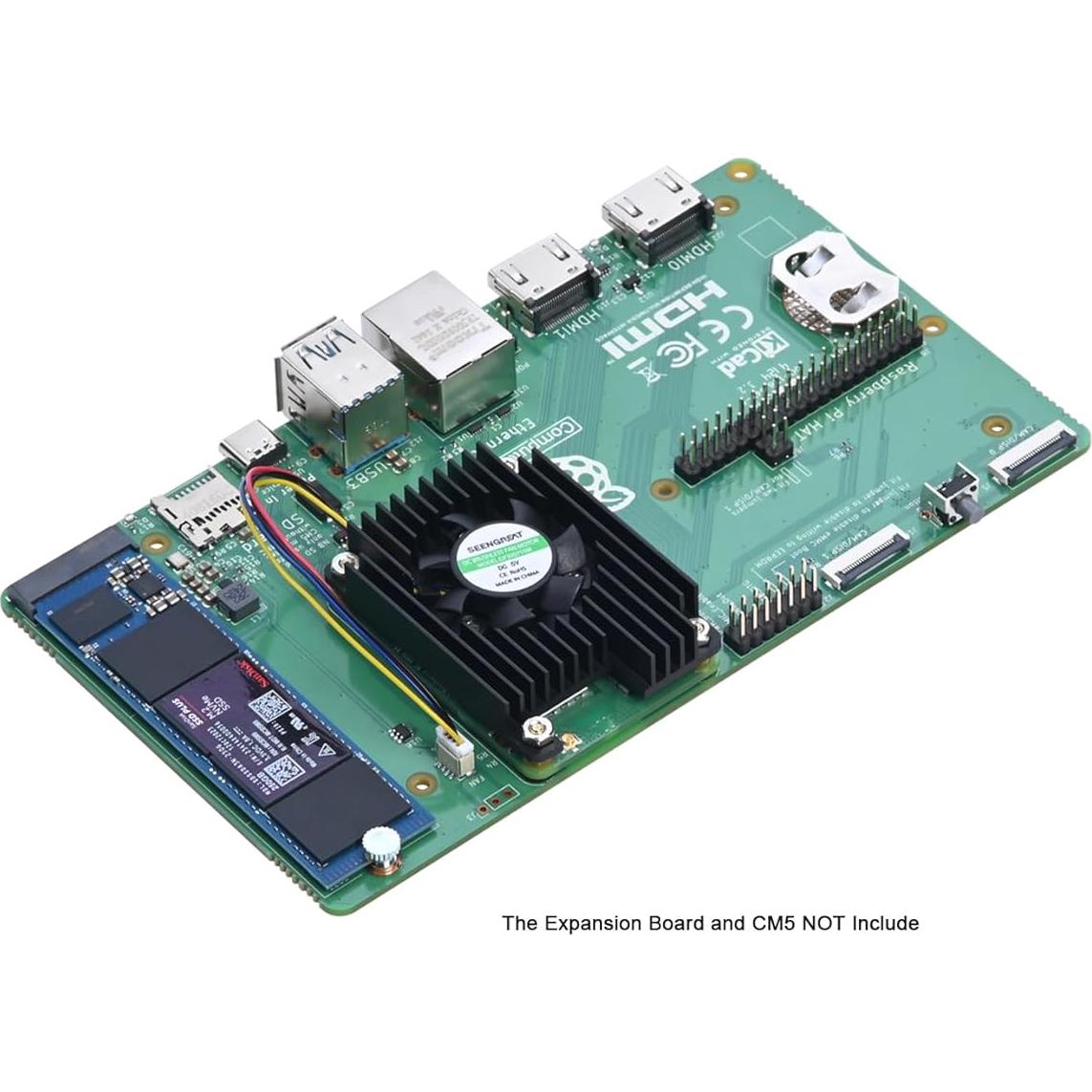 Ventilador de Enfriamiento 3007 Xicoolee para Raspberry Pi CM5 - PWM 5V, Bajo Ruido