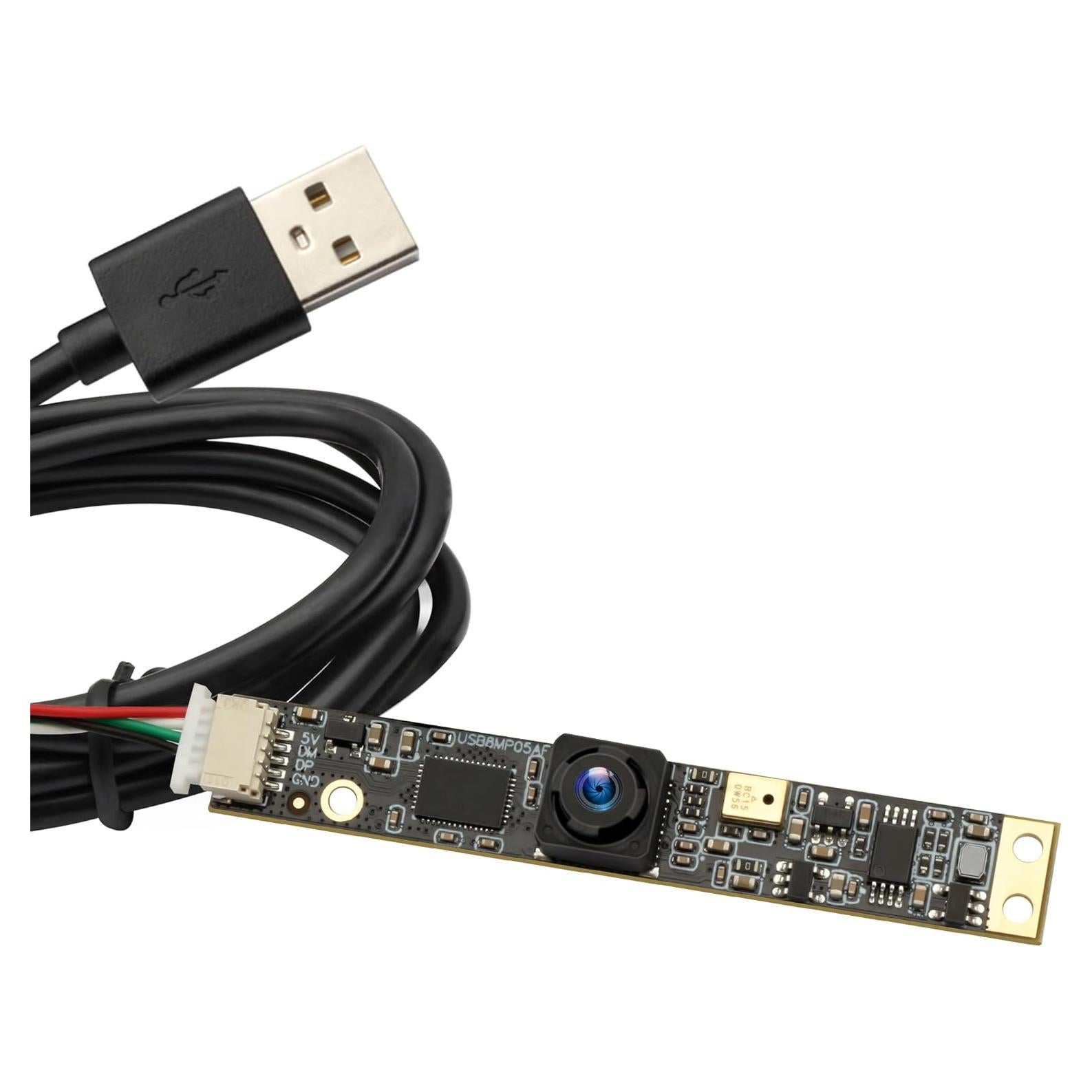 Cámara USB ELP 8MP con Micrófono y Lente Gran Angular