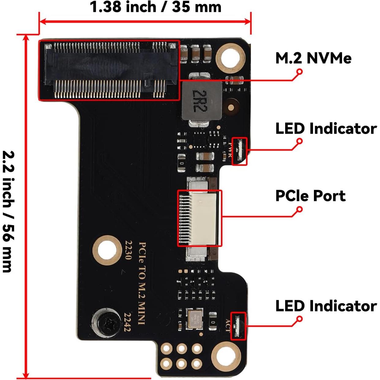 Caja de Metal Tada para Raspberry Pi 5 con M.2 HAT y Enfriador Activo