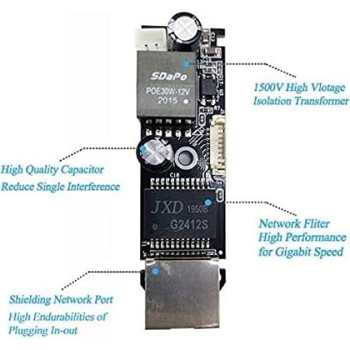 Divisor PoE Micro USB REVOTECH 5V 3A para Raspberry Pi 4