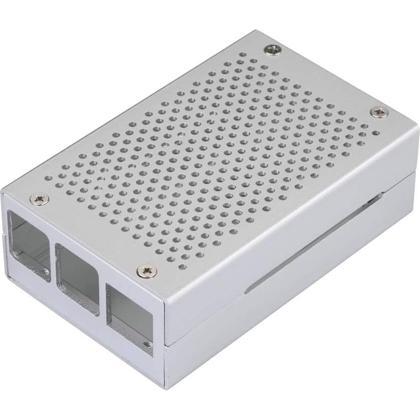 Caja de Aluminio Plata para Raspberry Pi 4 Modelo B