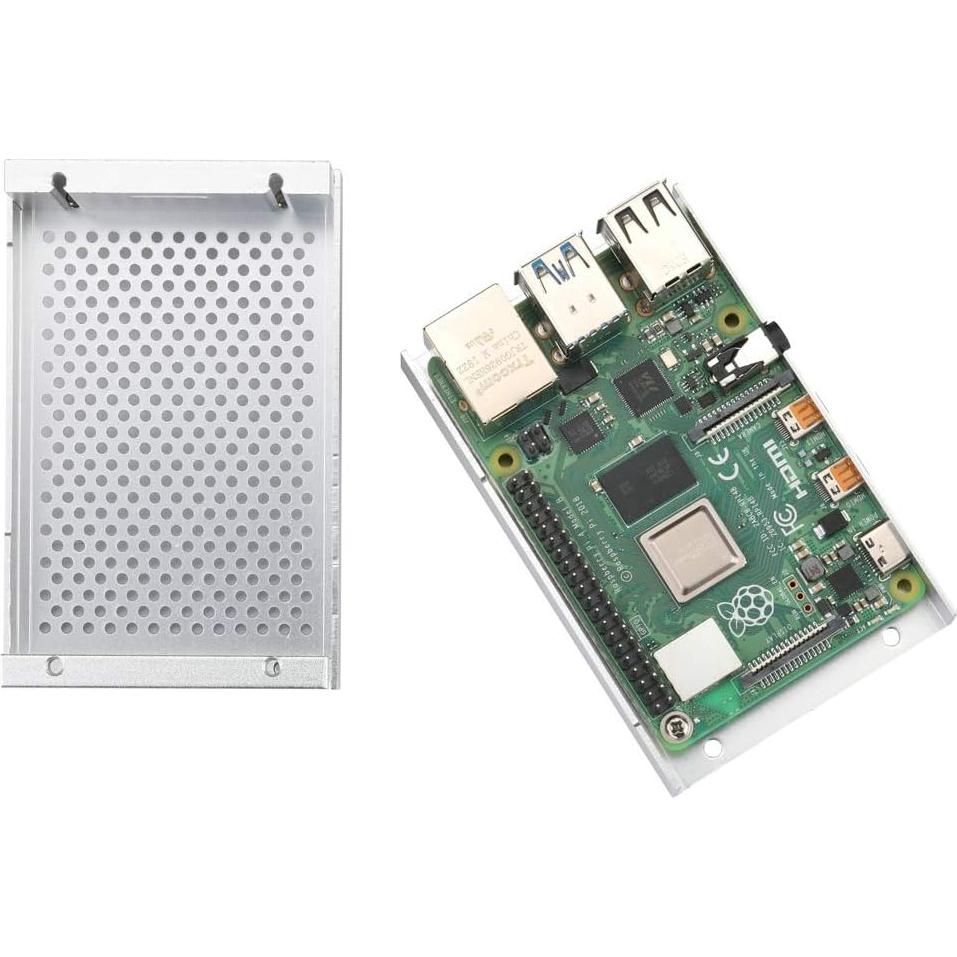 Caja de Aluminio Plata para Raspberry Pi 4 Modelo B