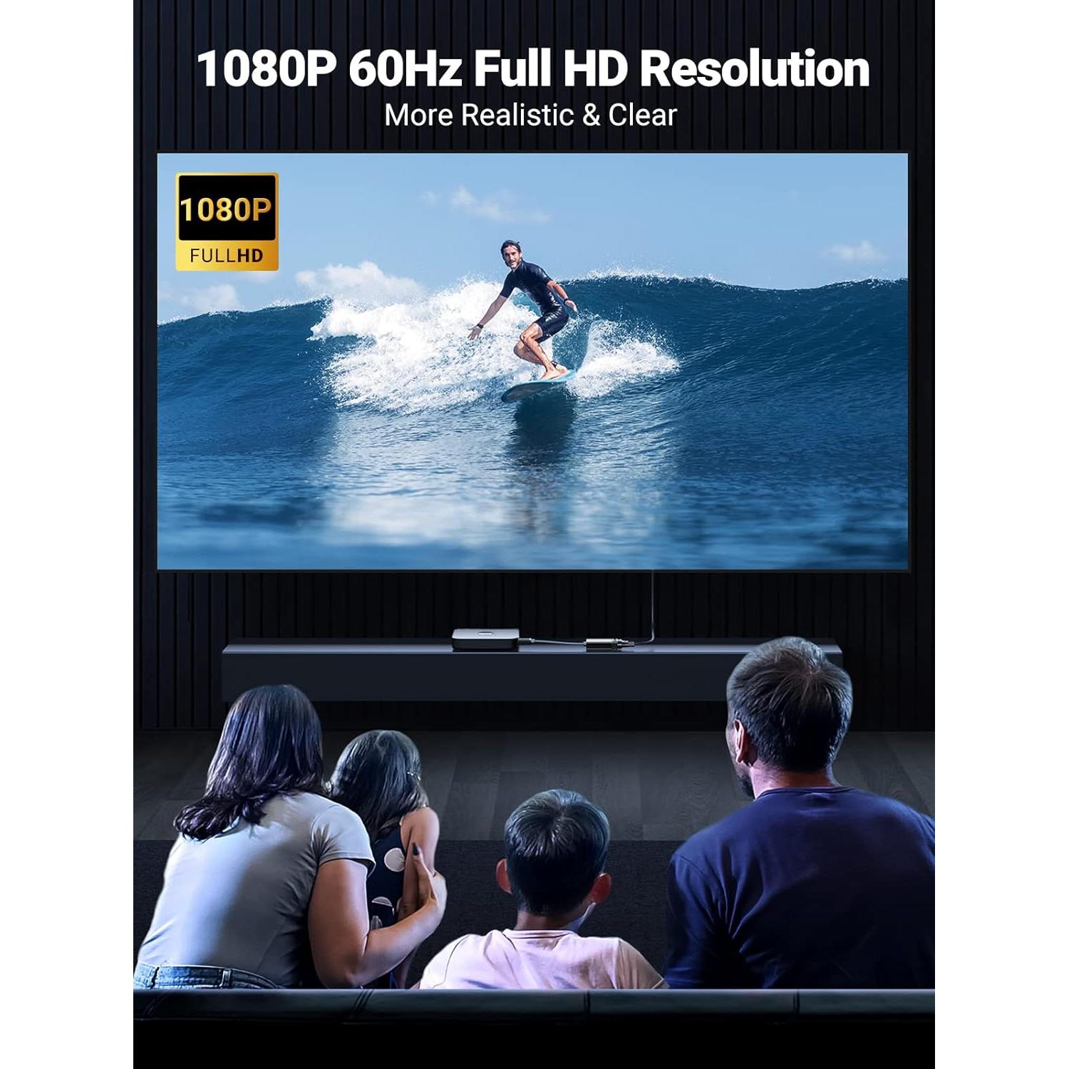 Adaptador HDMI a VGA UGREEN 1080P con audio 3.5mm Negro