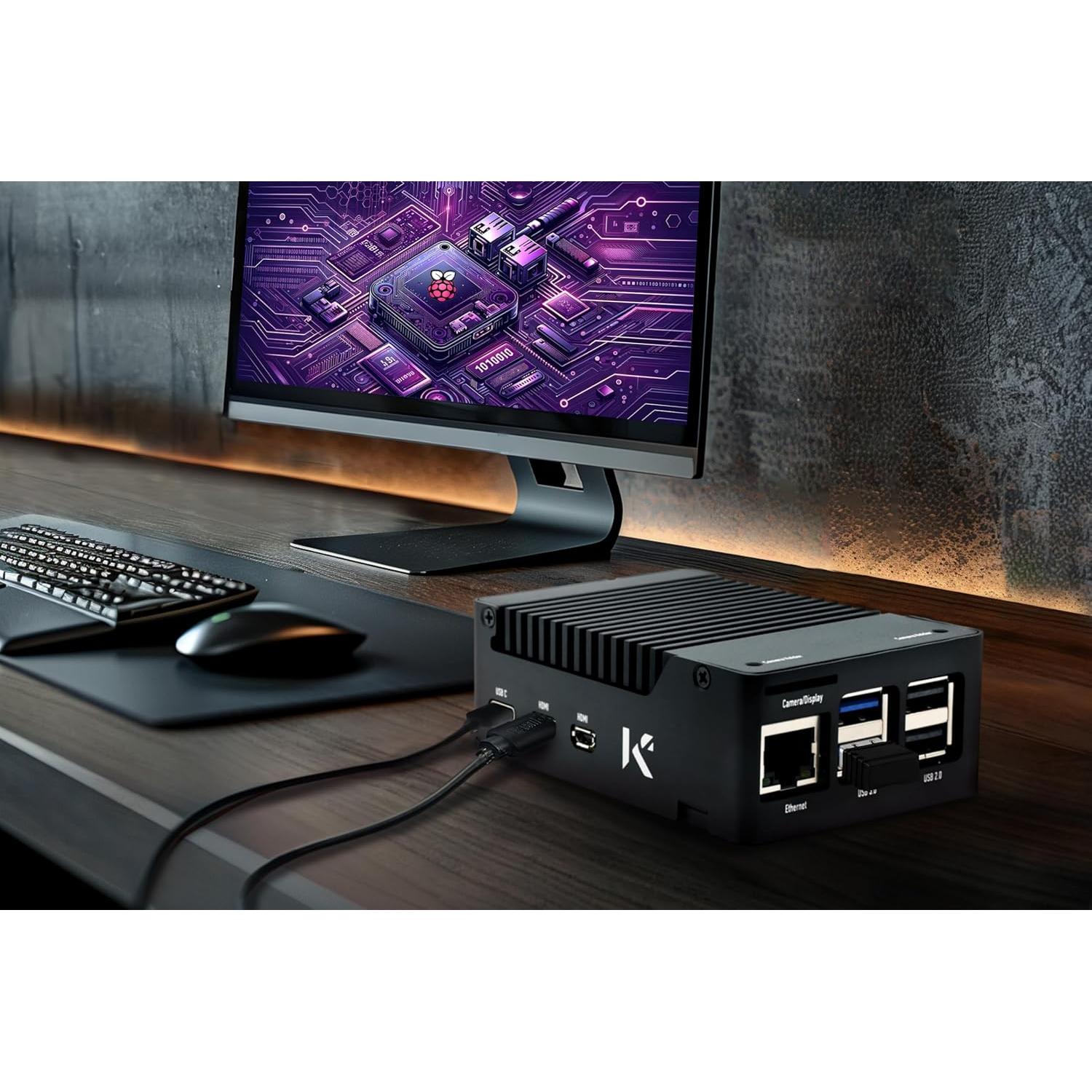 Caja de Aluminio KKSB para Raspberry Pi 5 con Disipador