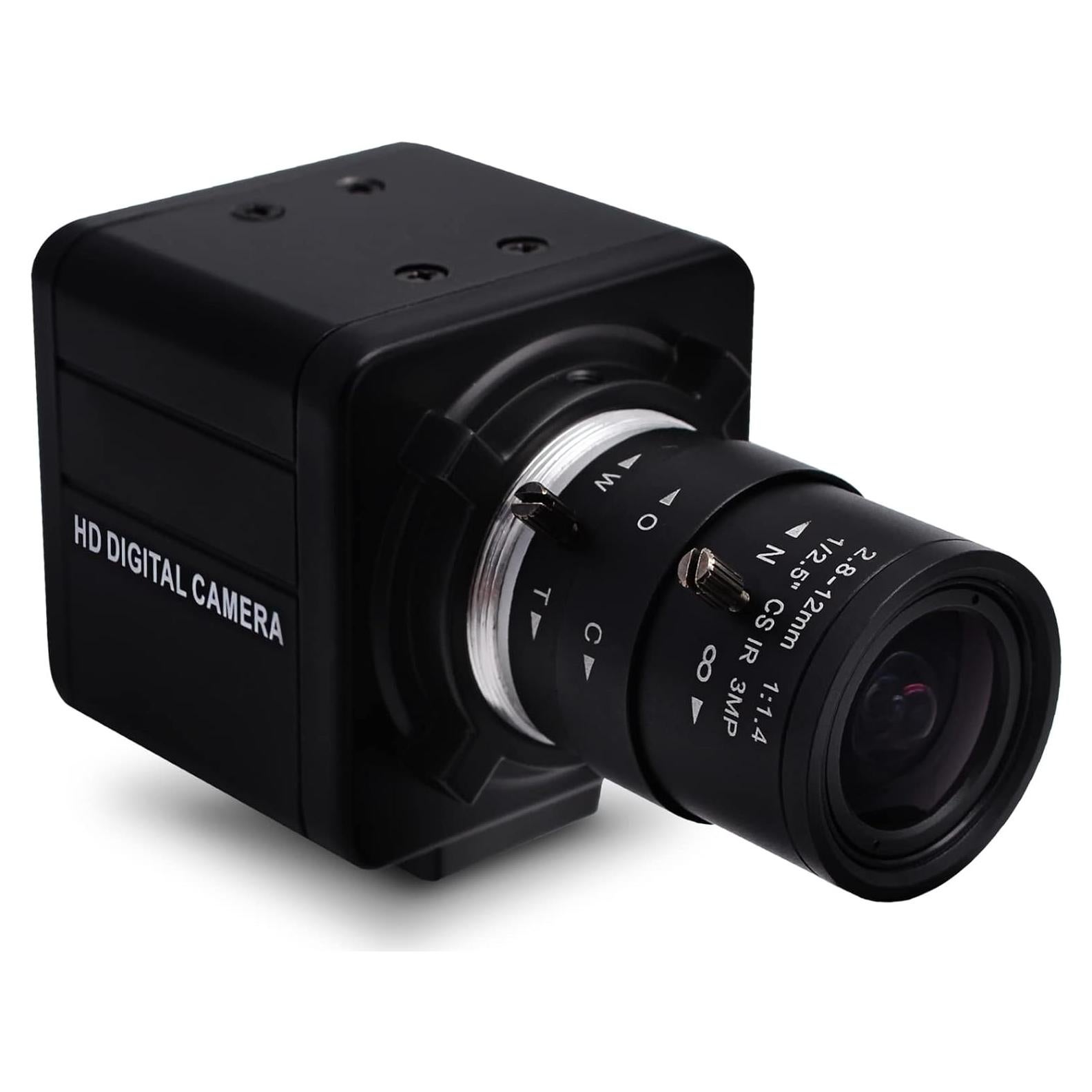 Cámara Web 4K SVPRO con Lente Zoom 2.8-12mm y Enfoque Manual