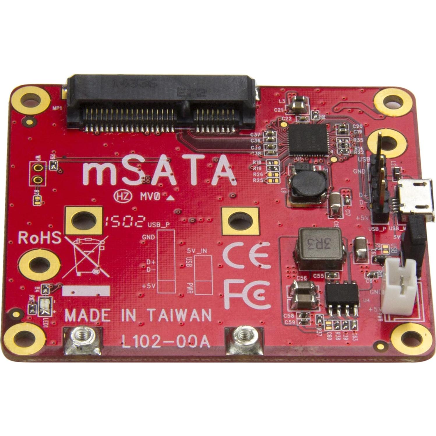 Convertidor USB a mSATA StarTech PIB2MS1 para Raspberry Pi