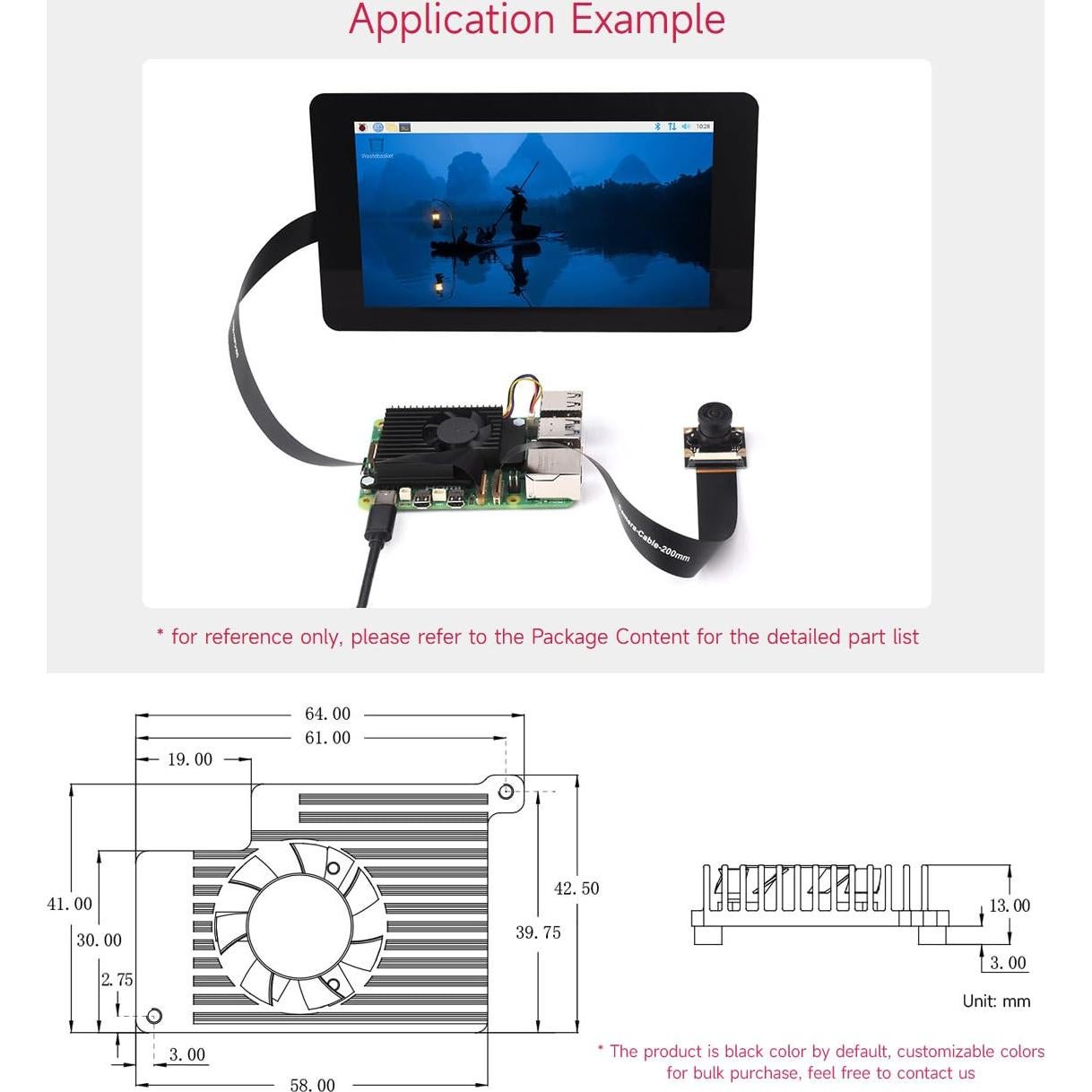 Ventilador Activo Waveshare para Raspberry Pi 5 con Disipador de Aluminio