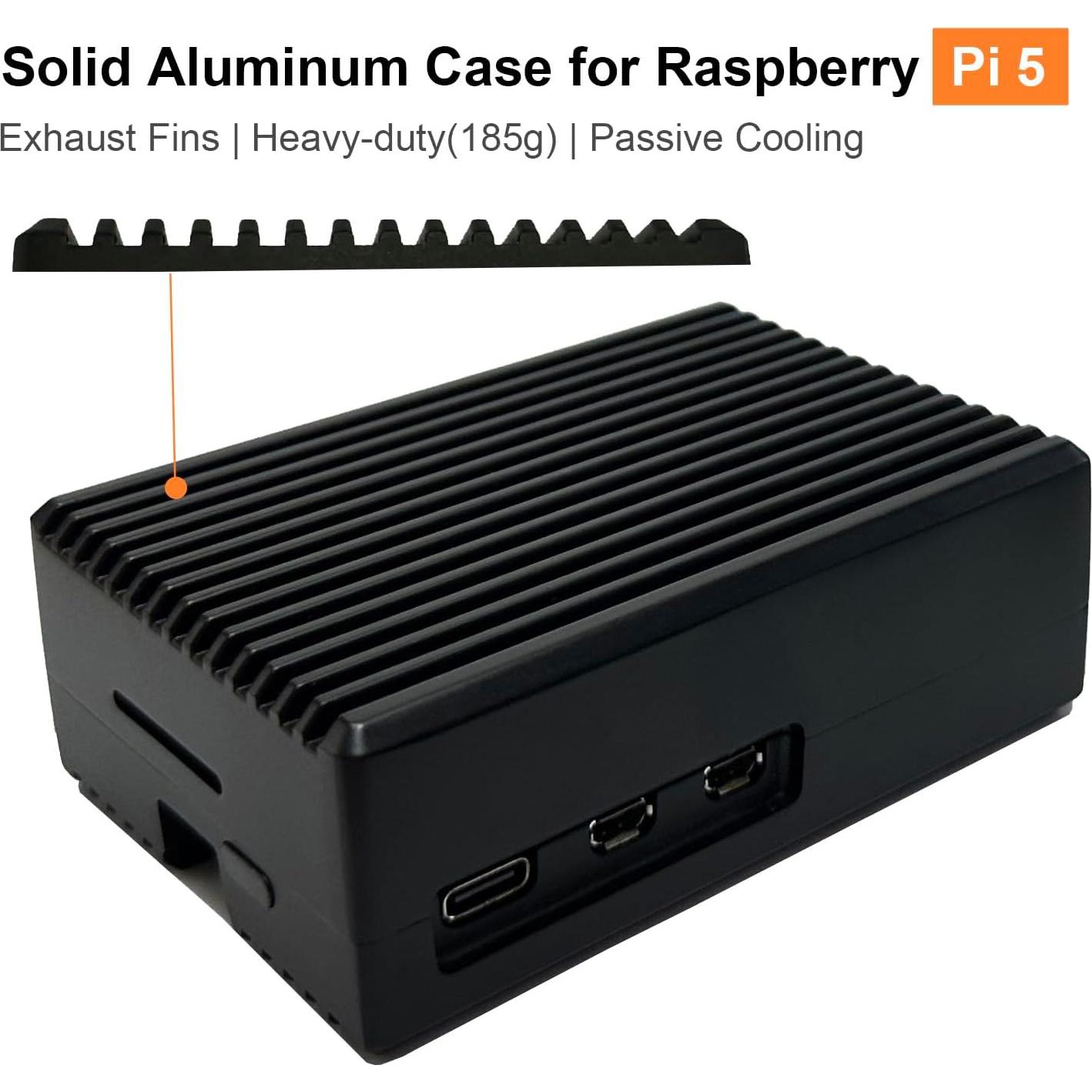 Caja de Aluminio ICIEN para Raspberry Pi 5 con Disipador