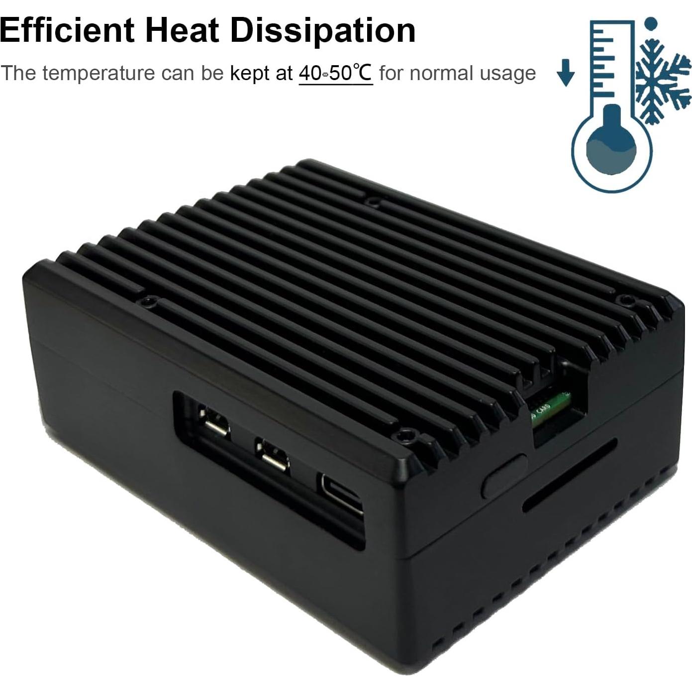 Caja de Aluminio ICIEN para Raspberry Pi 5 con Disipador