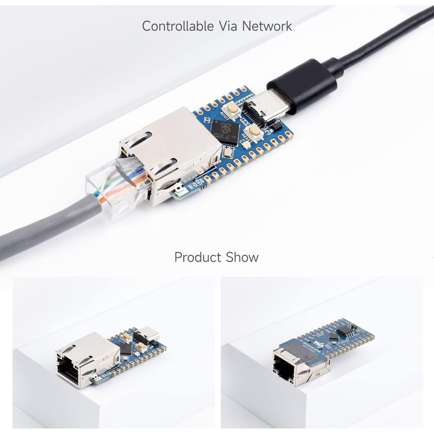 Placa de Desarrollo Waveshare RP2040-ETH con Ethernet