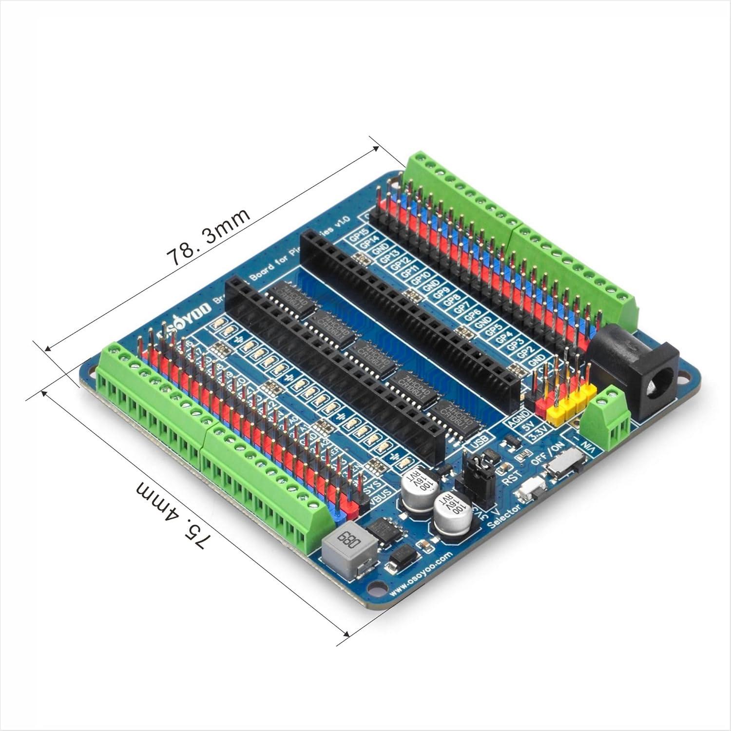 Placa de Expansión OSOYOO para Raspberry Pi Pico - LEDs GPIO