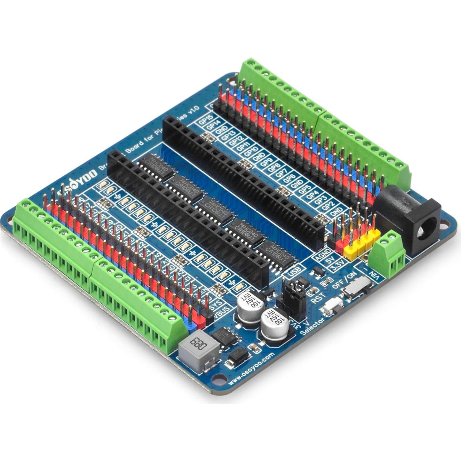 Placa de Expansión OSOYOO para Raspberry Pi Pico - LEDs GPIO