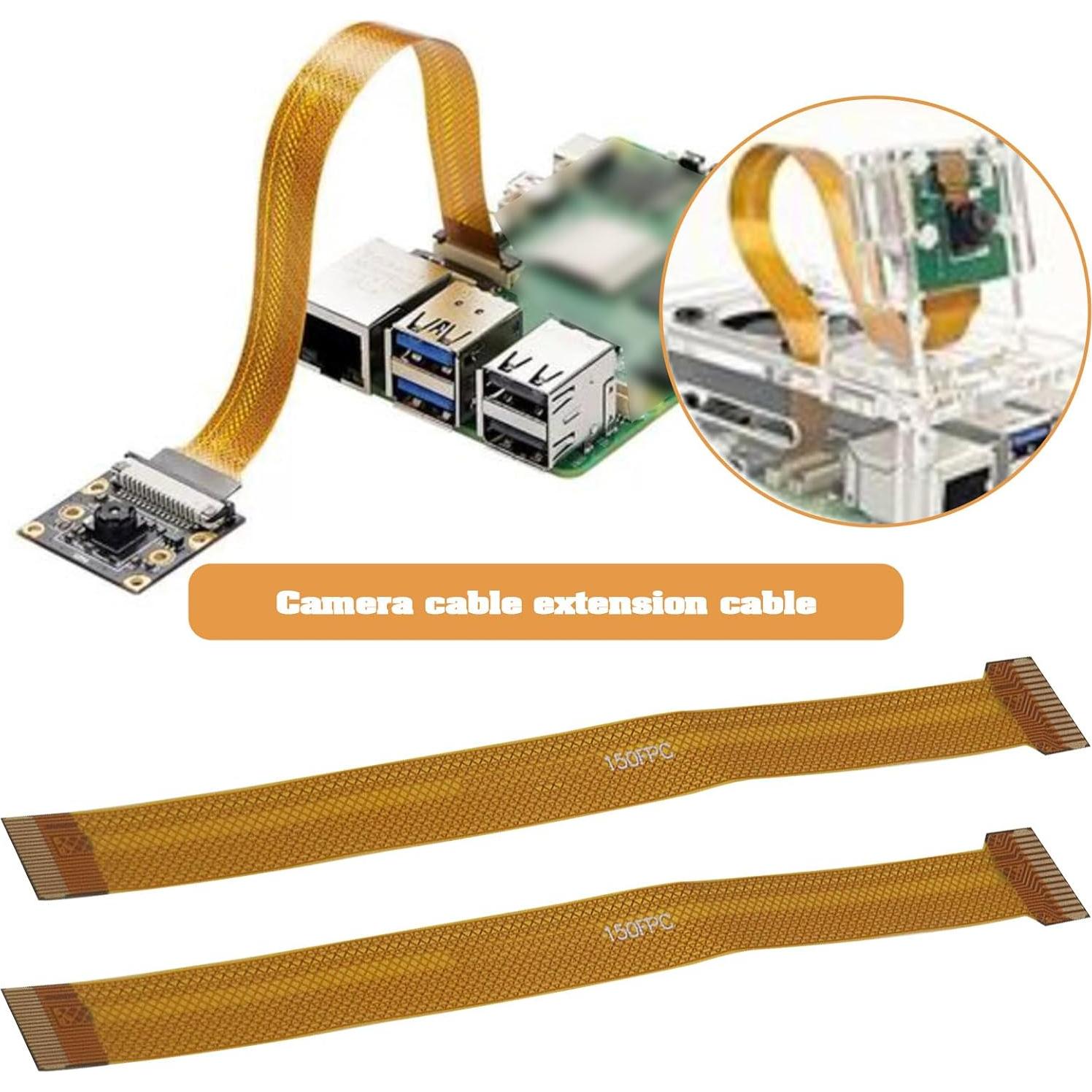 Cable de cinta para cámara Raspberry Pi YINETTECH 4 piezas 15/30 cm