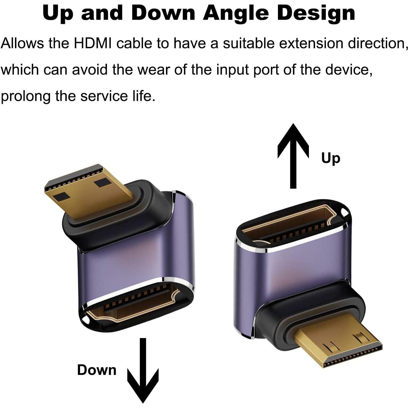 Adaptador Mini HDMI a HDMI AreMe 8K - Paquete de 2