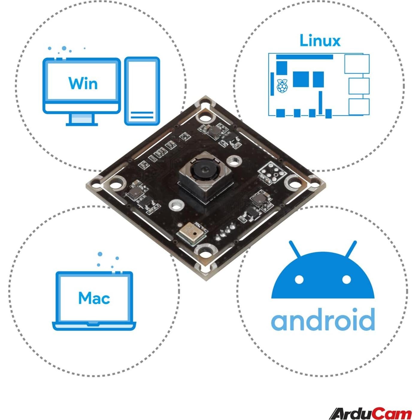 Cámara USB Arducam 8MP IMX179 con Autofocus y Micrófono