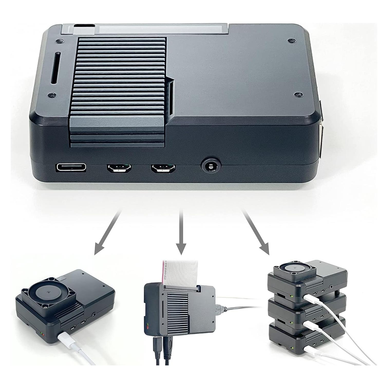 Caja Multi-Funcional ElectroCookie para Raspberry Pi 4 - Enfriamiento Pasivo y Activo