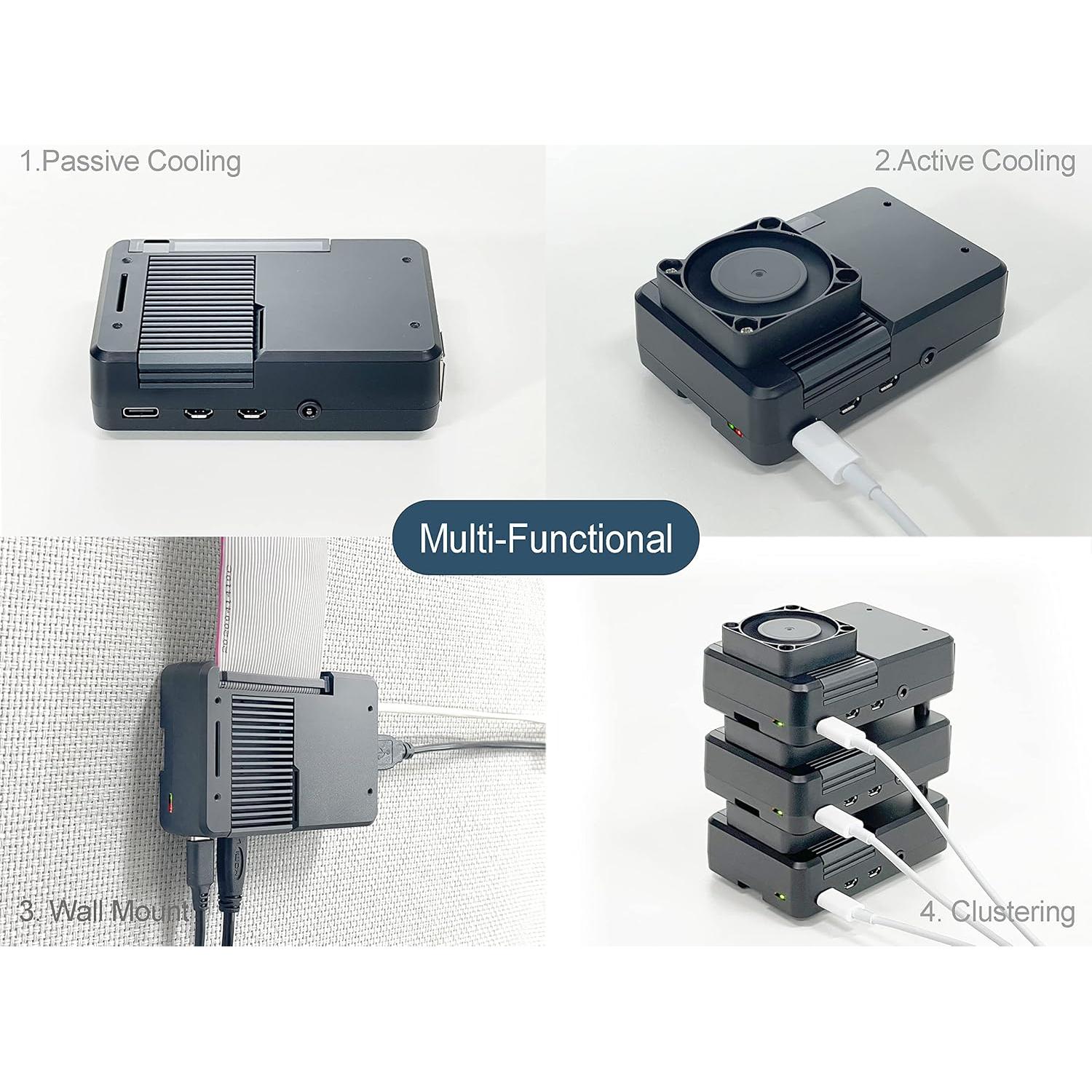 Caja Multi-Funcional ElectroCookie para Raspberry Pi 4 - Enfriamiento Pasivo y Activo