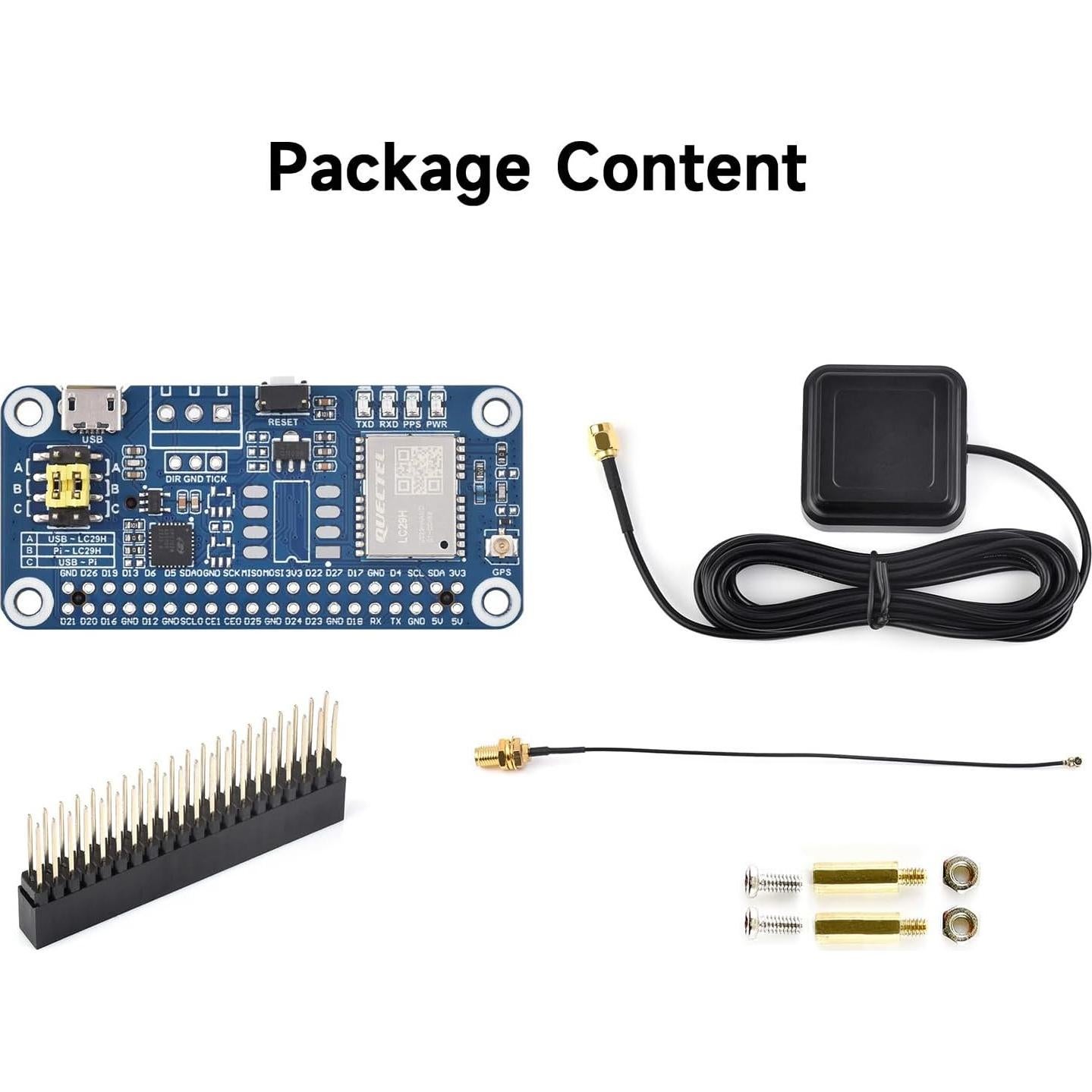 Módulo GPS Doble Banda Waveshare LC29H para Raspberry Pi - RTK Centimétrico