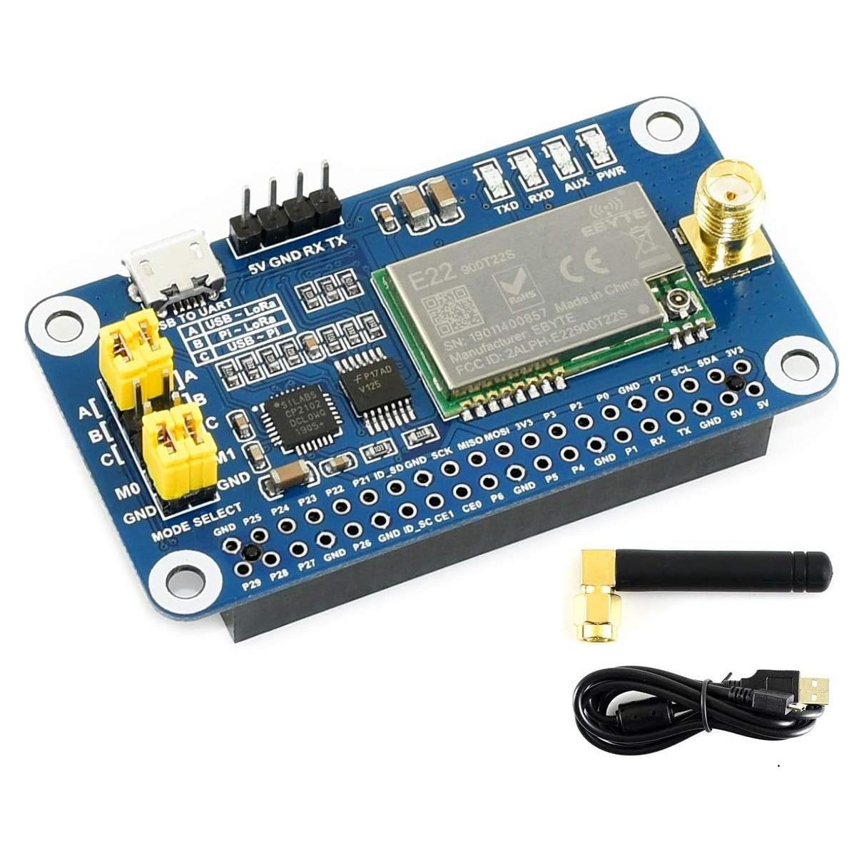 SX1262 LoRa HAT Waveshare para Raspberry Pi 915MHz