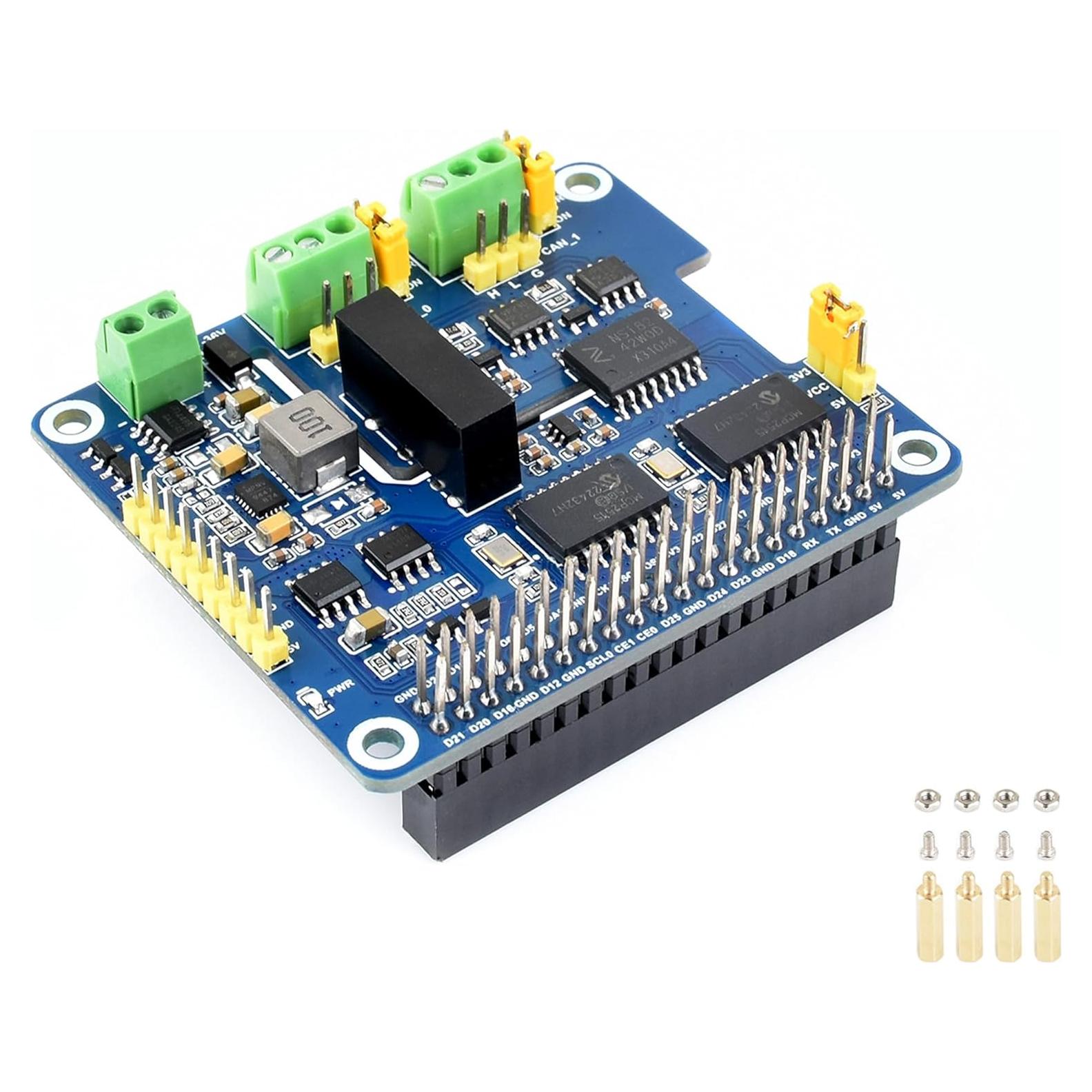 HAT+ Expansión CAN 2 Canales UeeKKoo para Raspberry Pi y Jetson Nano