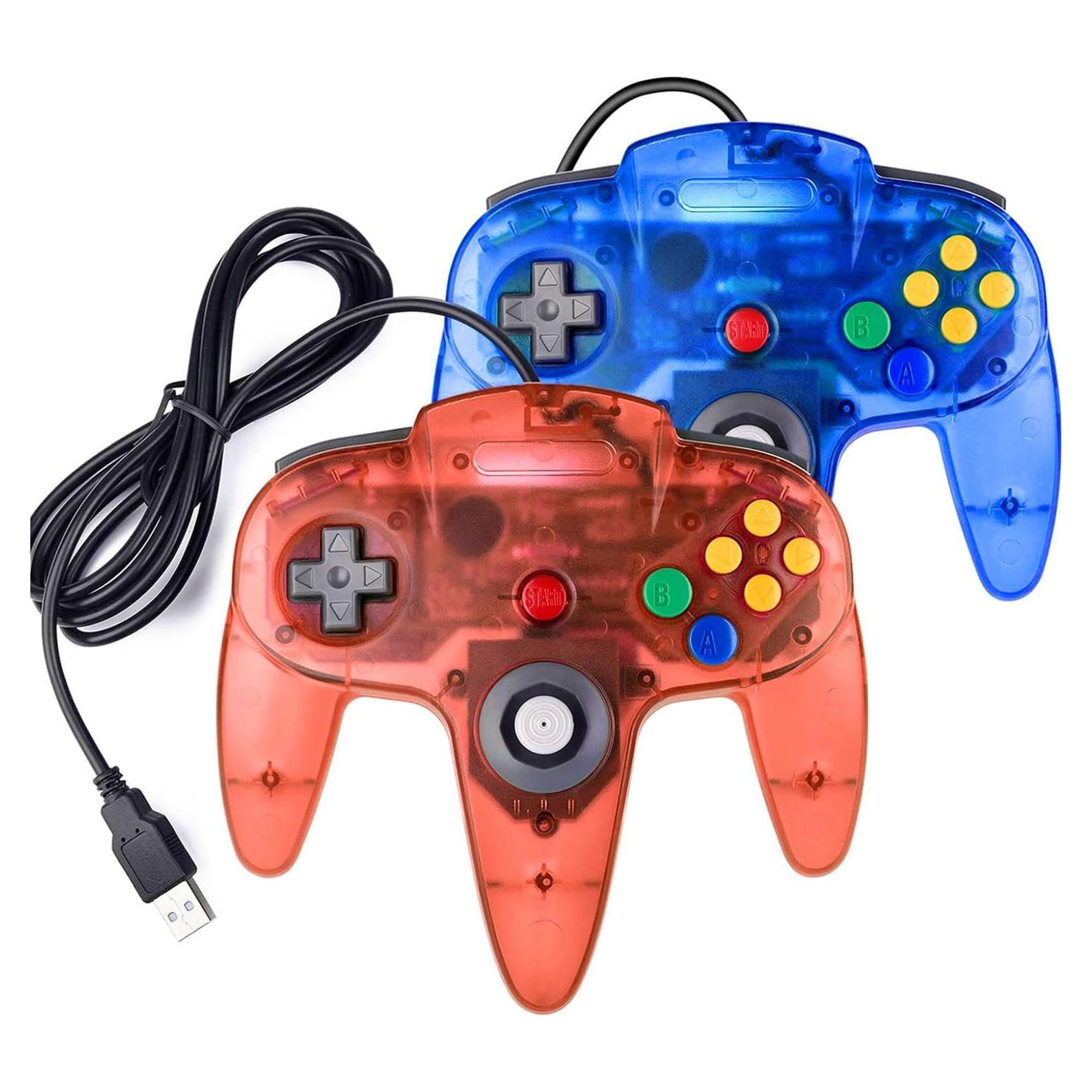 Controladores USB Retro N64 miadore - 2 Paquetes para PC y MAC