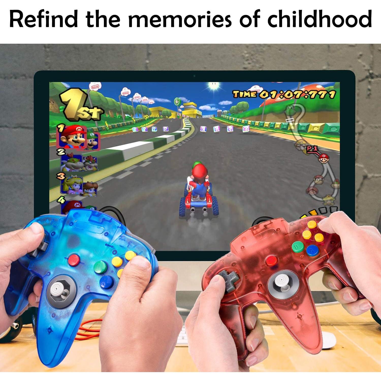 Controladores USB Retro N64 miadore - 2 Paquetes para PC y MAC