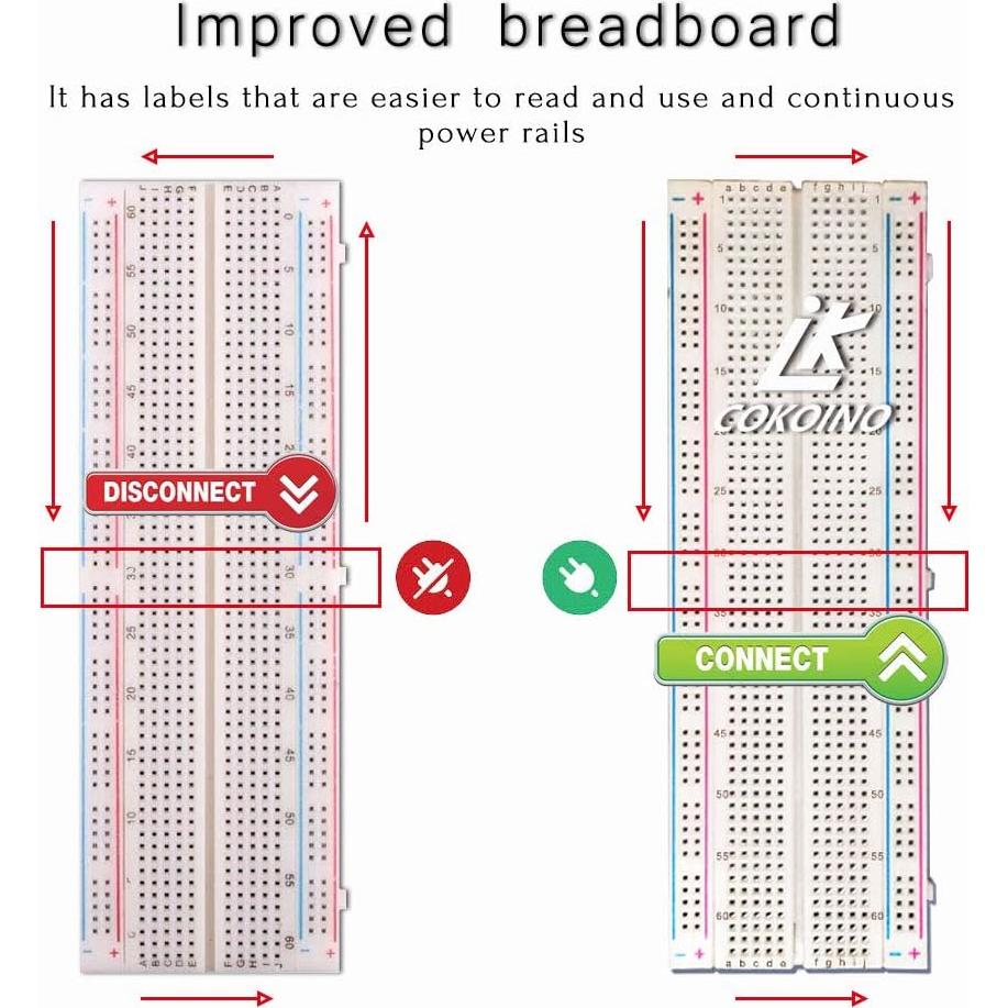 Kit de Extensión GPIO Raspberry Pi LK COKOINO + Placa T + 65 Cables
