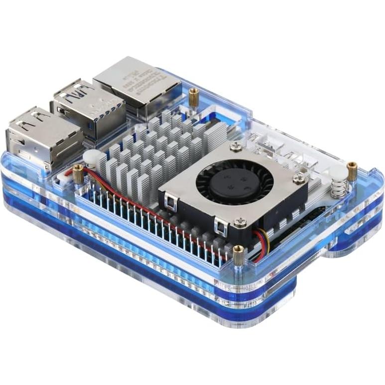 Caja Acrílica Genérico para Raspberry Pi 5 con Ventilador