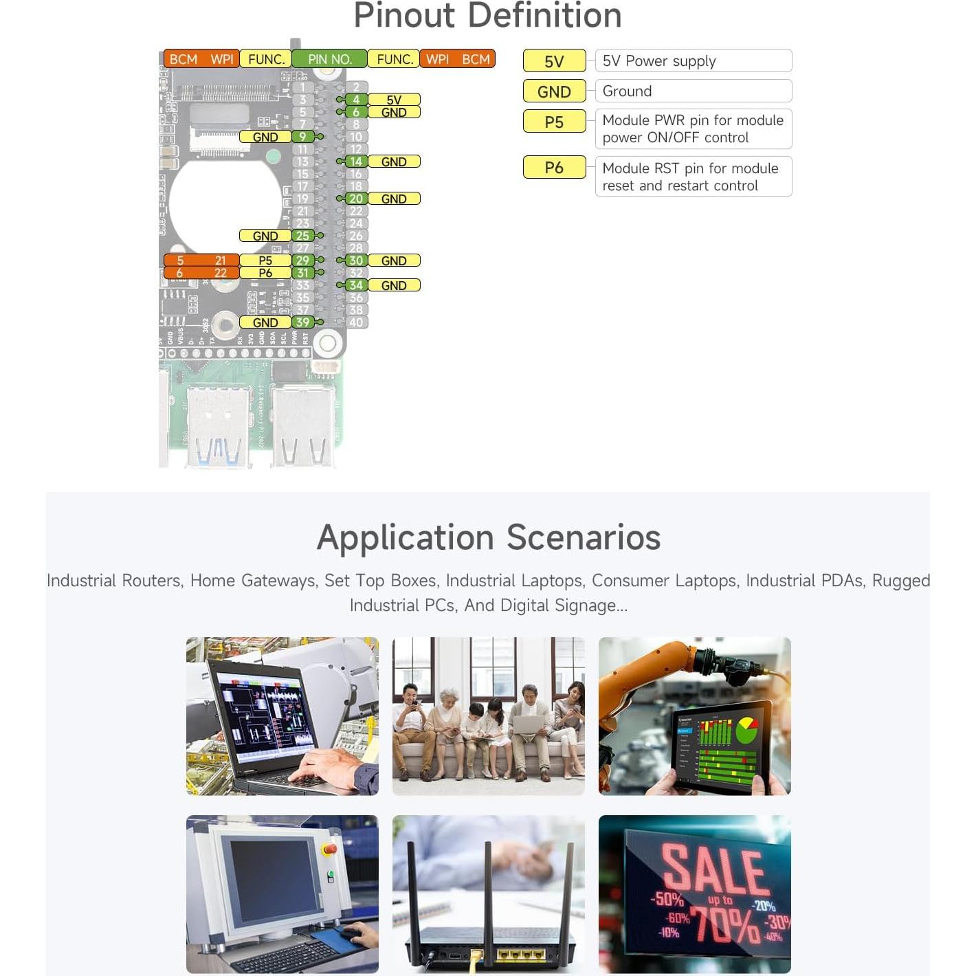 Módulo 5G Waveshare SIM8262A-M2 HAT para Raspberry Pi 5