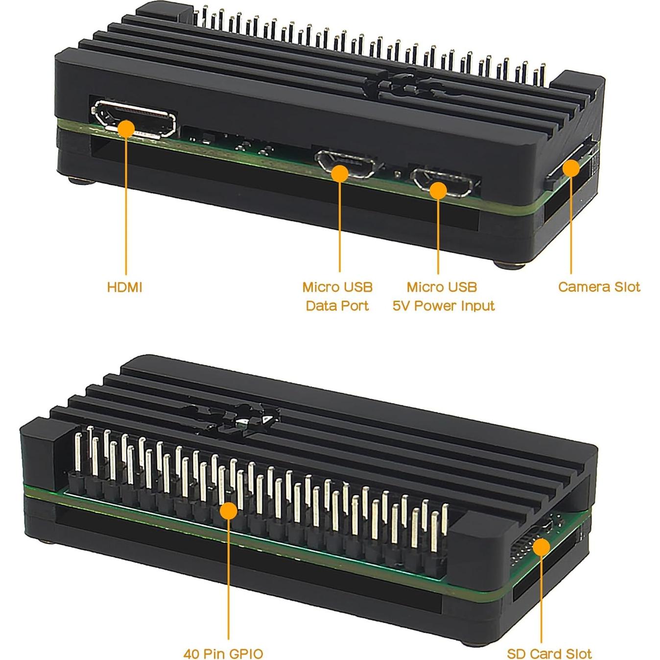 Caja disipador aluminio eleUniverse para Raspberry Pi Zero 2W