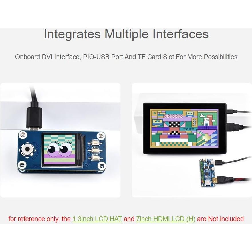 Placa de desarrollo Waveshare RP2040-PiZero 19.94g DVI USB