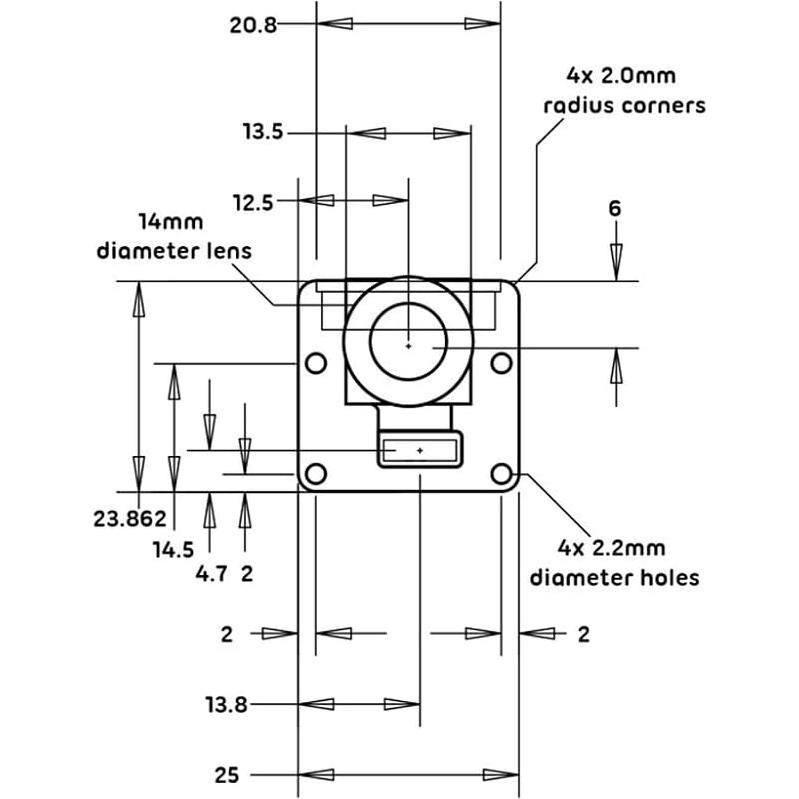 Módulo de Cámara Arducam Mini 8MP IMX219 con Lente 105°